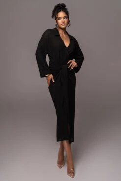 Black Sunlight Crinkled Mesh Skirt Set