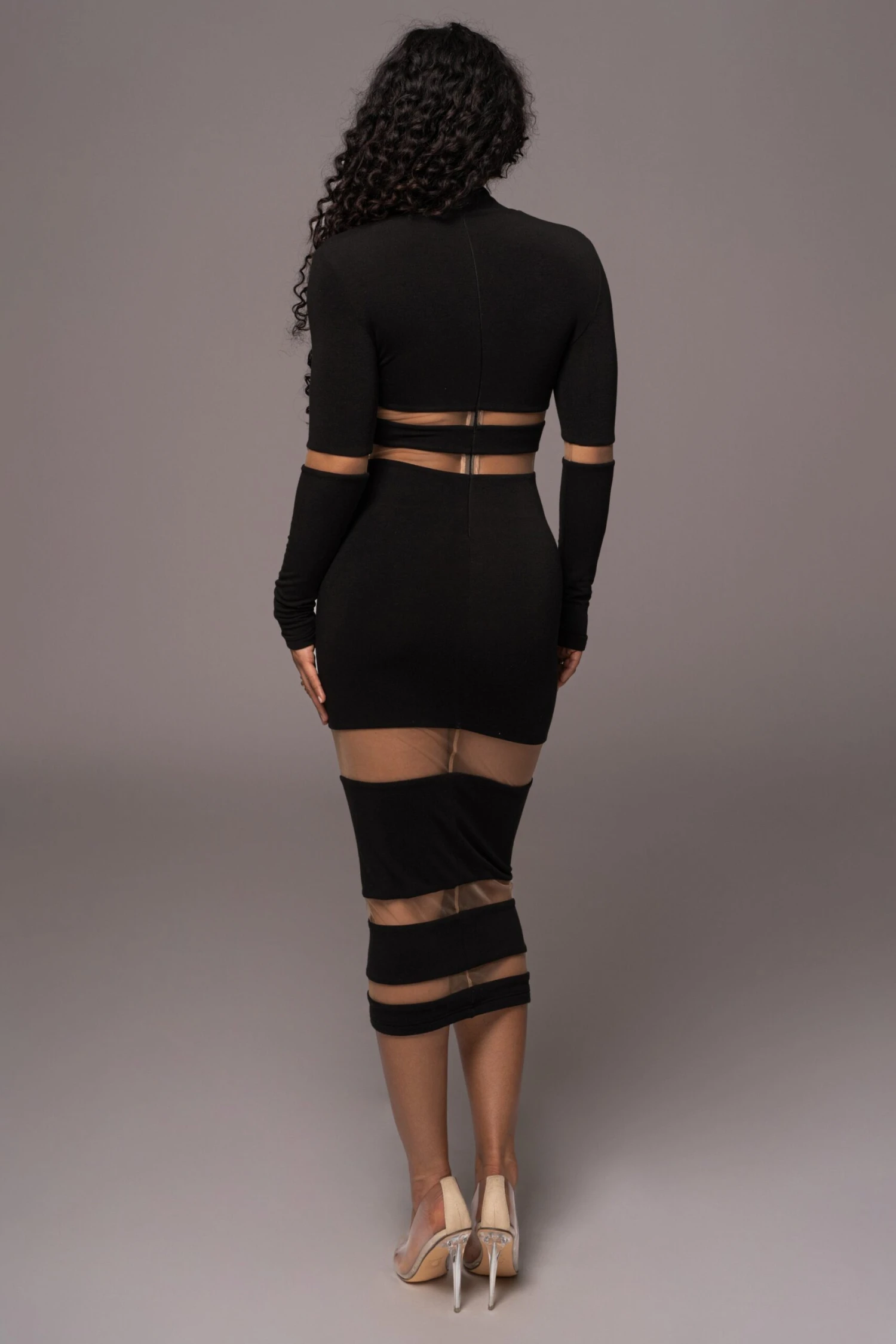 Noir The One Mock Neck Midi Dress - Image 10