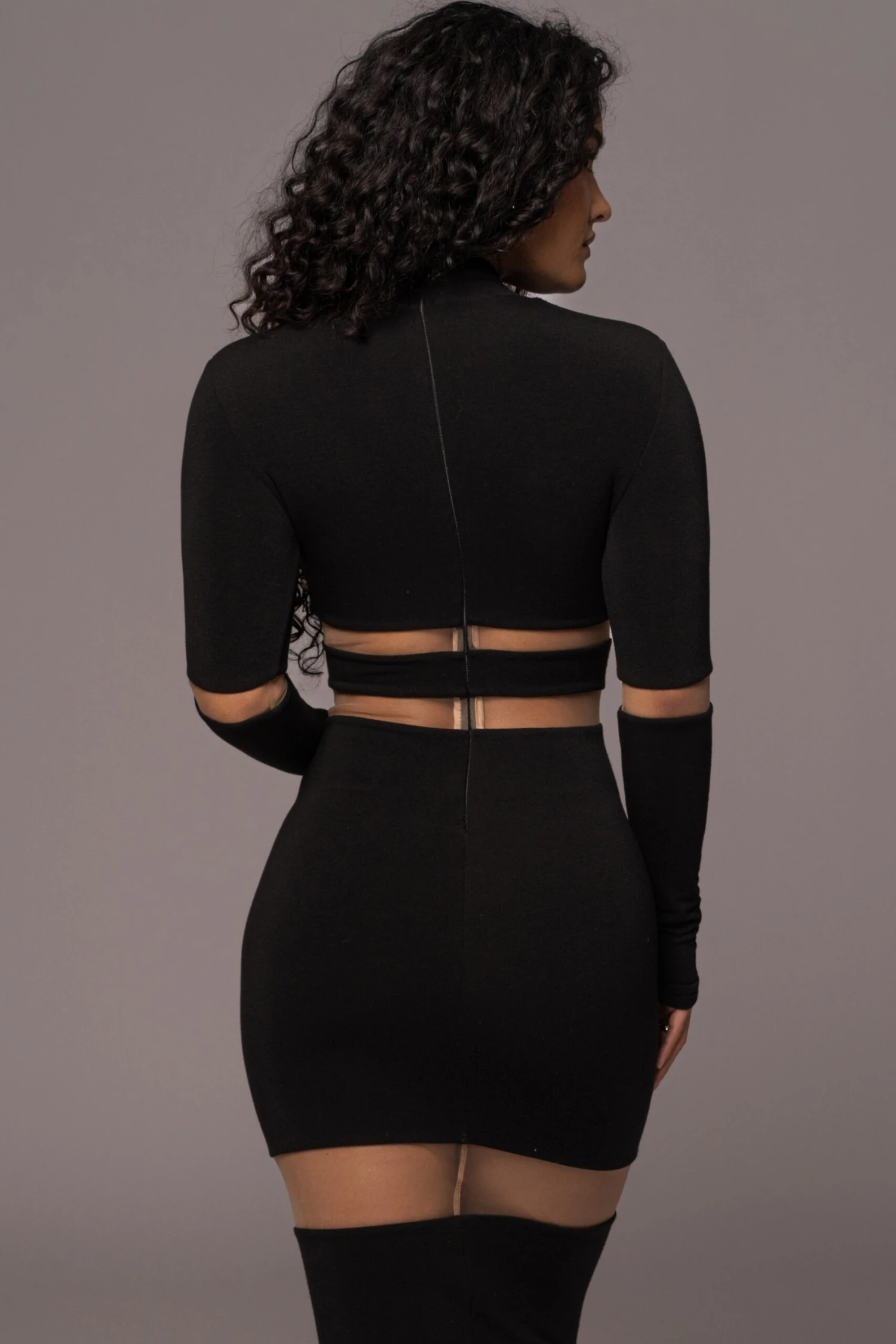 Noir The One Mock Neck Midi Dress - Image 11