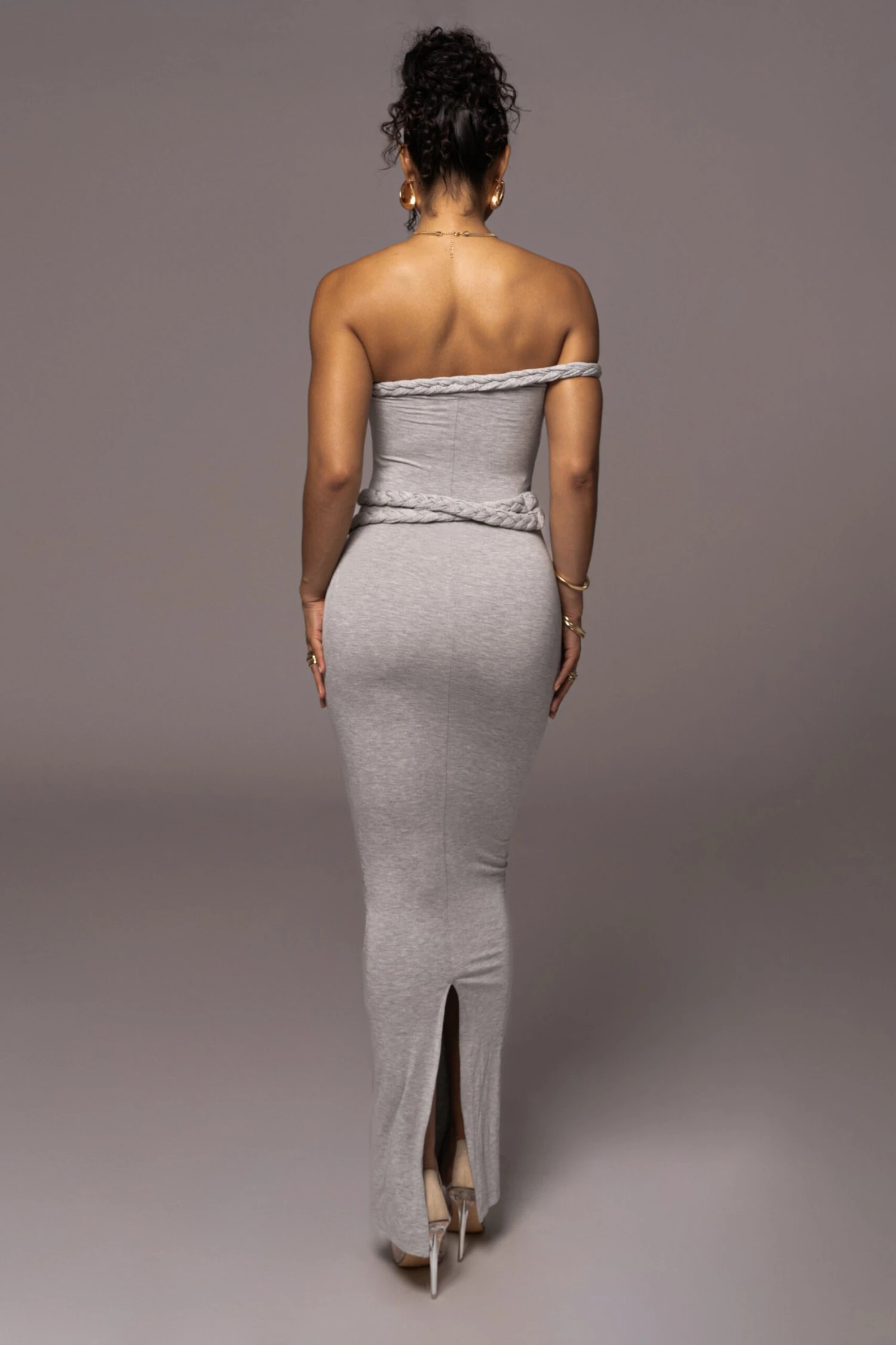 Grey One Of One Maxi Dress - Image 8