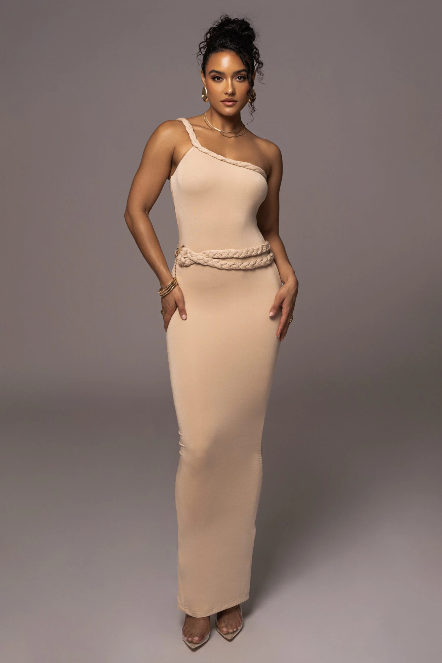 Tan One Of One Maxi Dress - Image 5