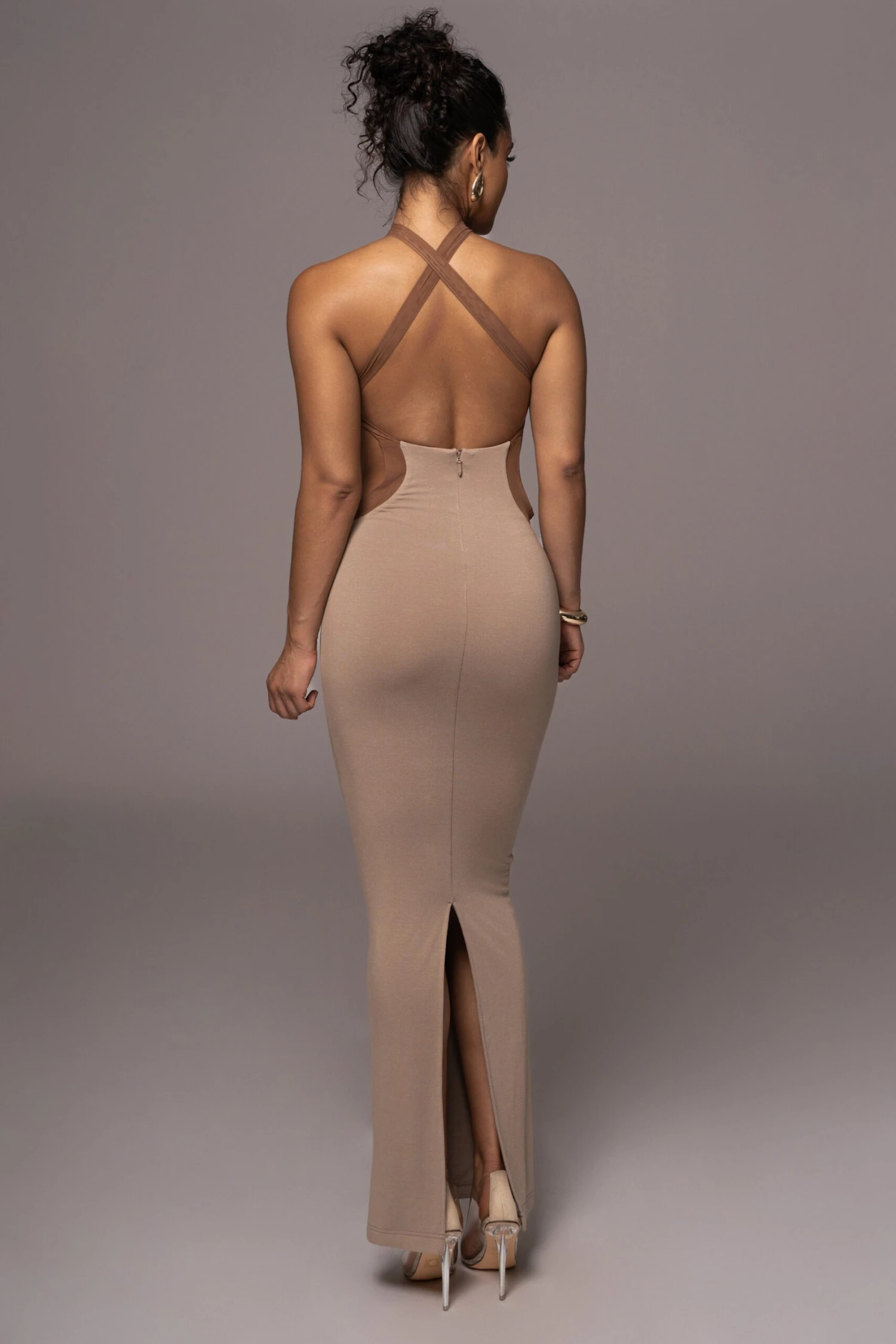 Beige Nights In Milan Maxi Dress - Image 10