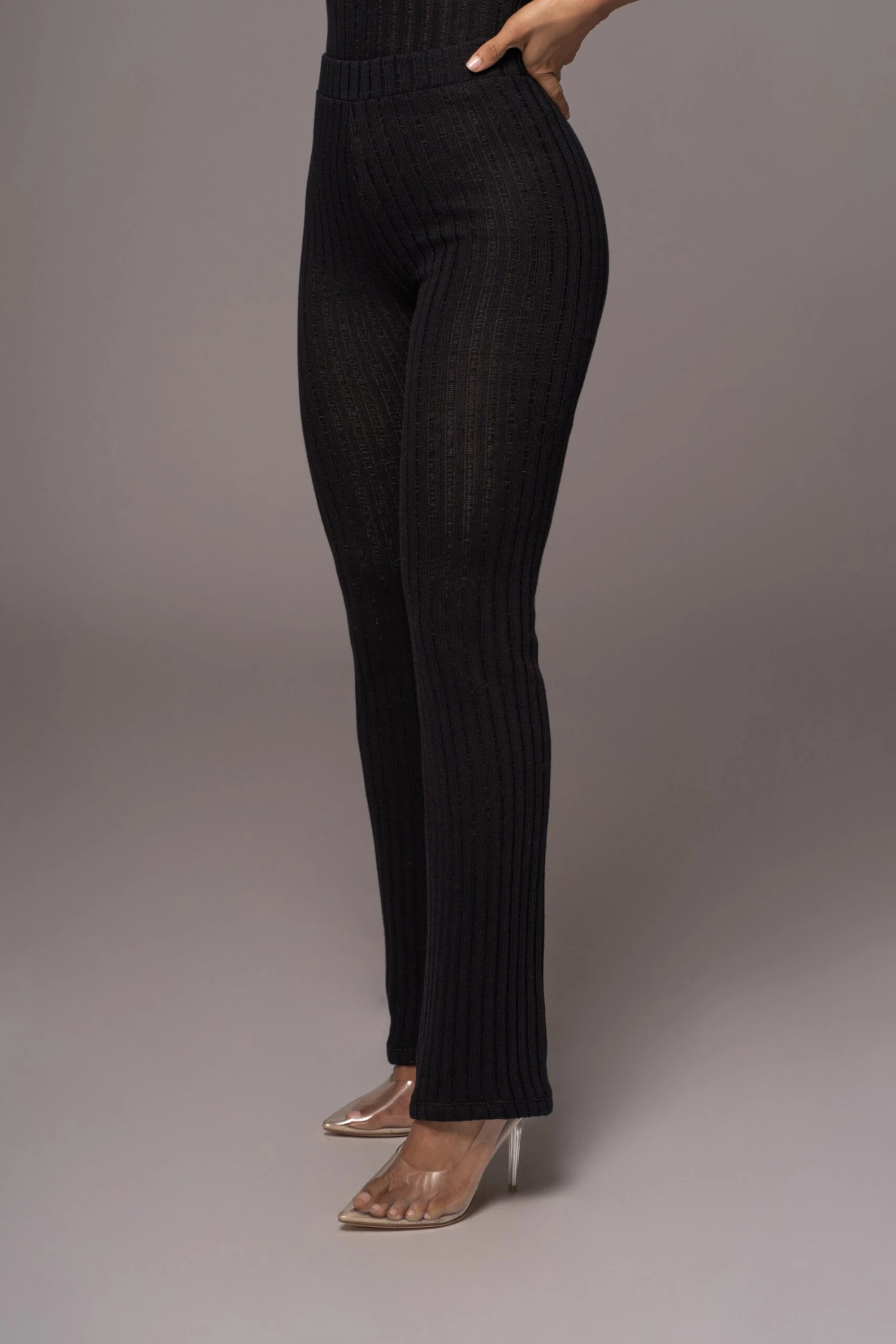 Black Better Together Ribbed Pants - Image 8