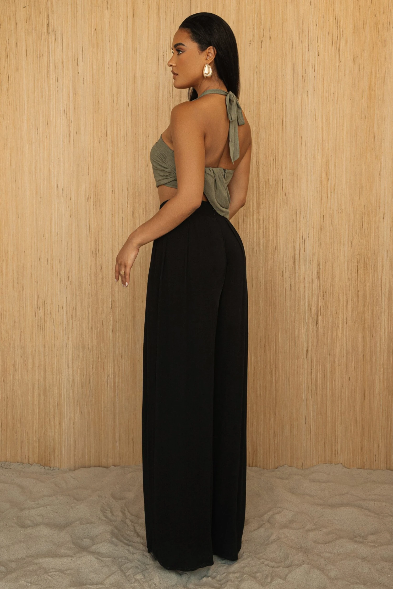 Black After Sunset Pleated Pants - Image 15