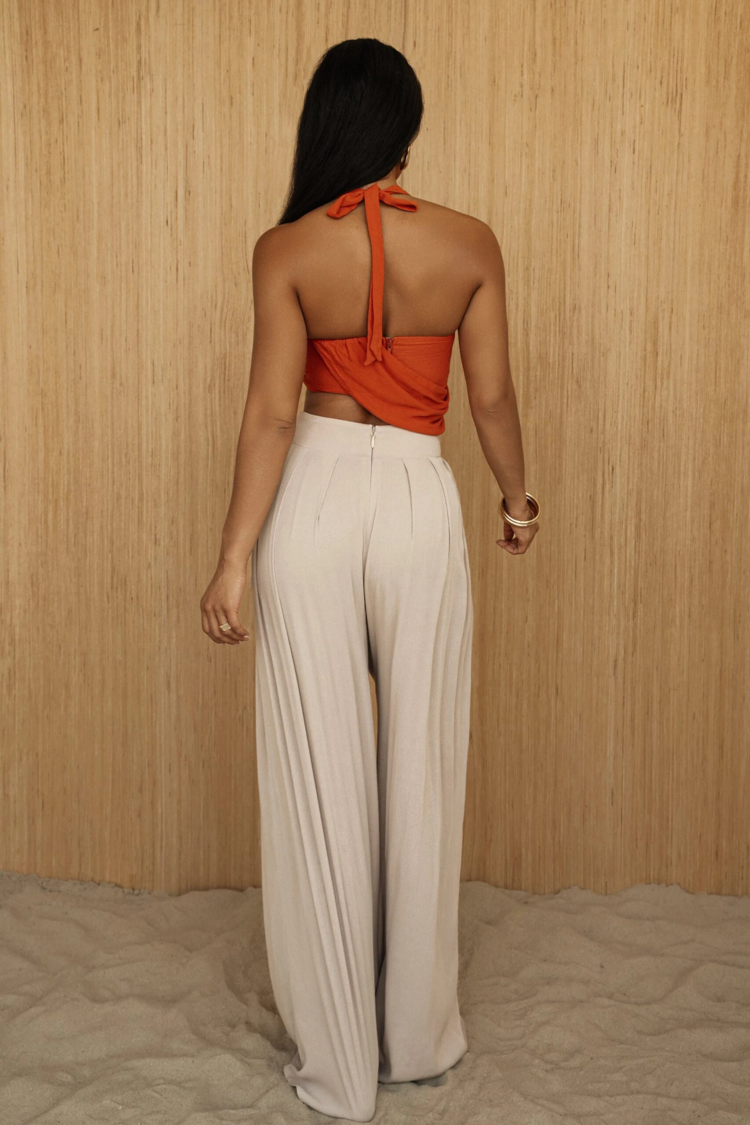 Rust TAKE A SEAT HALTER TOP - Image 4