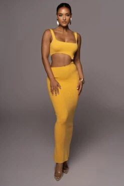 Yellow Time After Time Dress