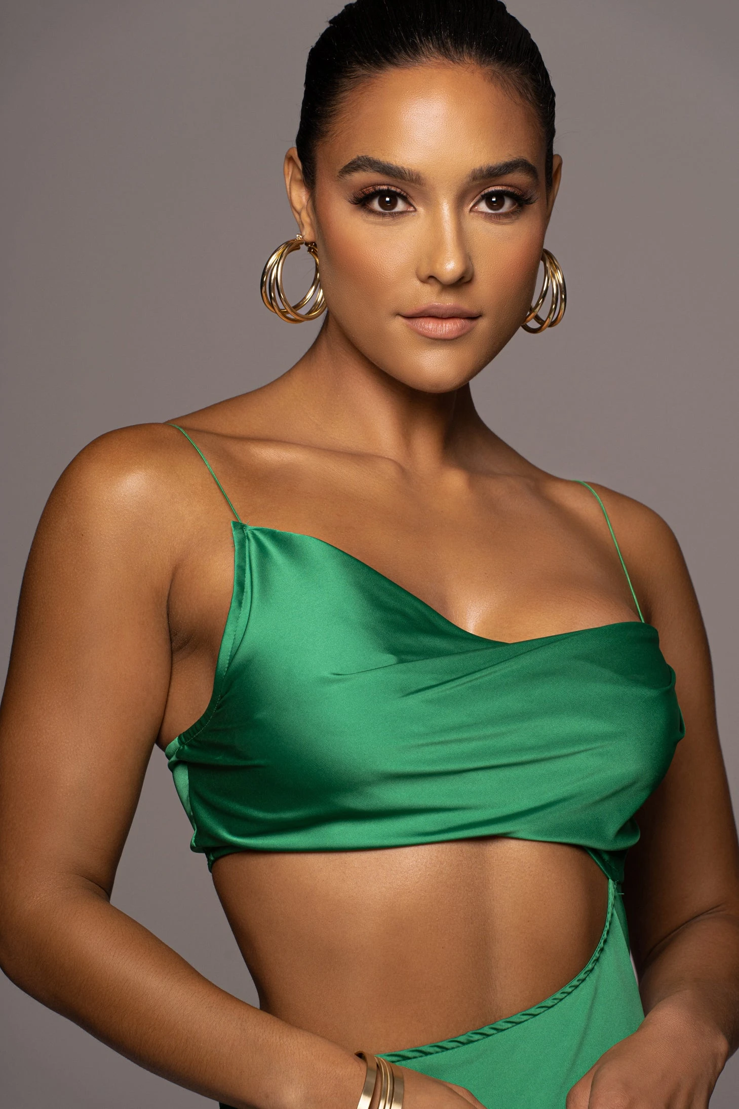 Green Maurine Cutout Dress - Image 8