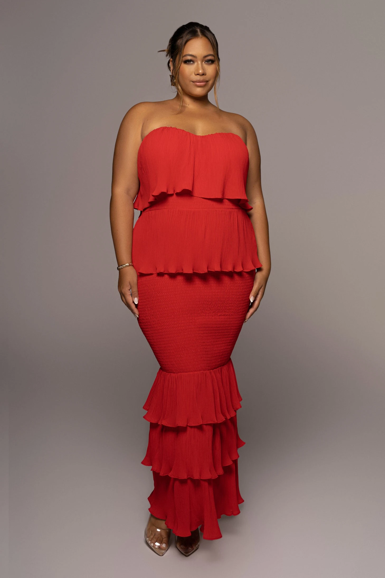 Red Casa Blanca Ruffle Dress - Image 8
