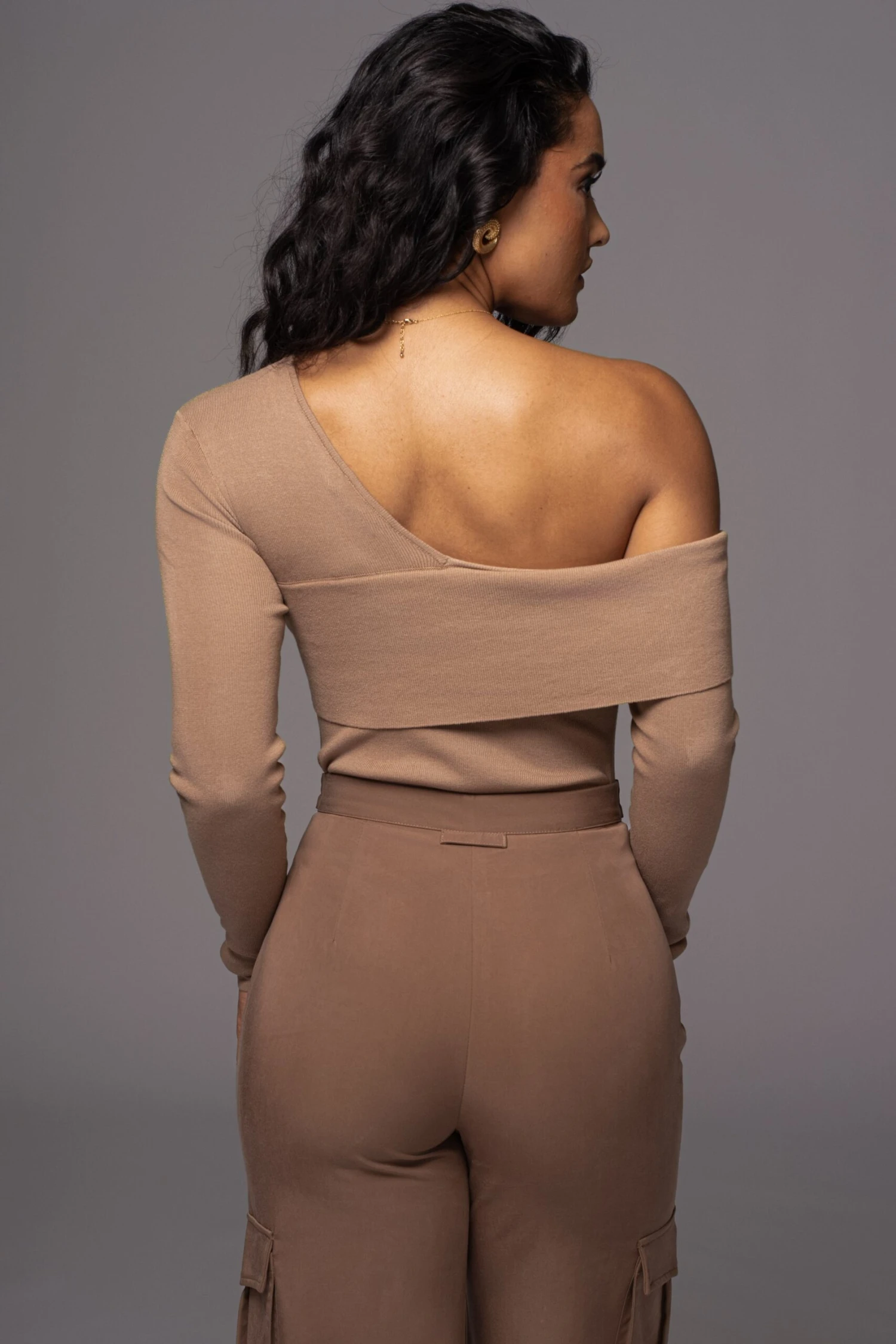 Beige Eve Off The Shoulder Top - Image 6