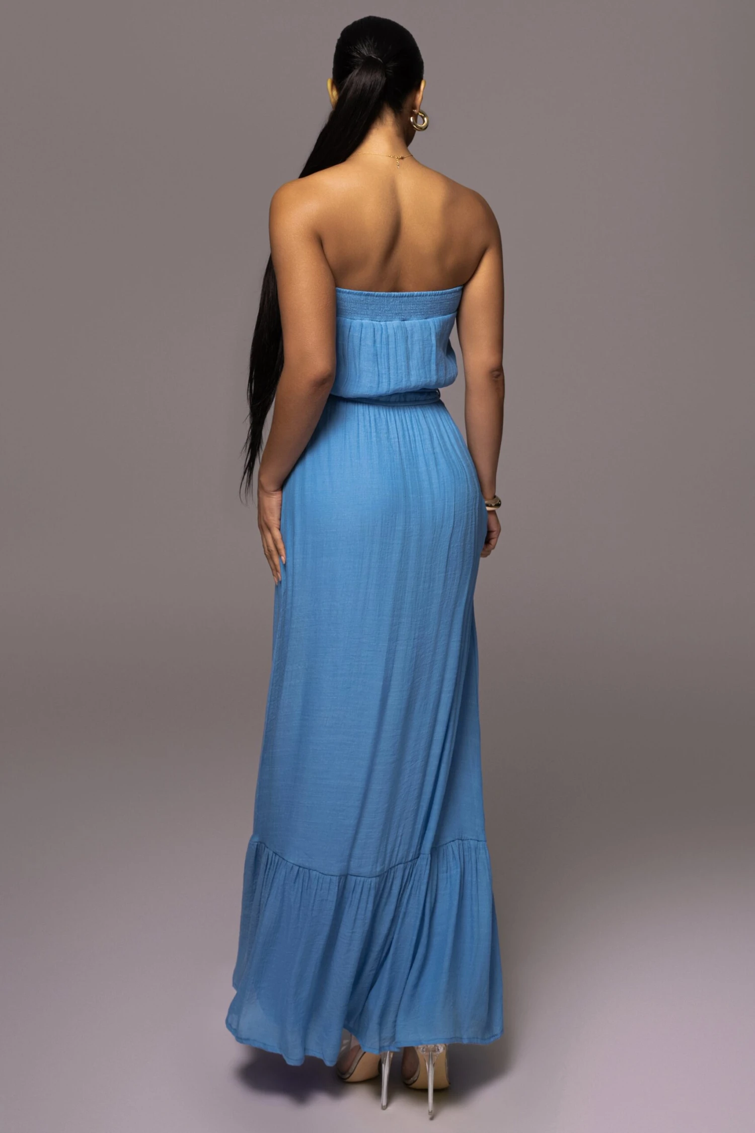 Blue Del Sol Linen Maxi Dress - Image 9