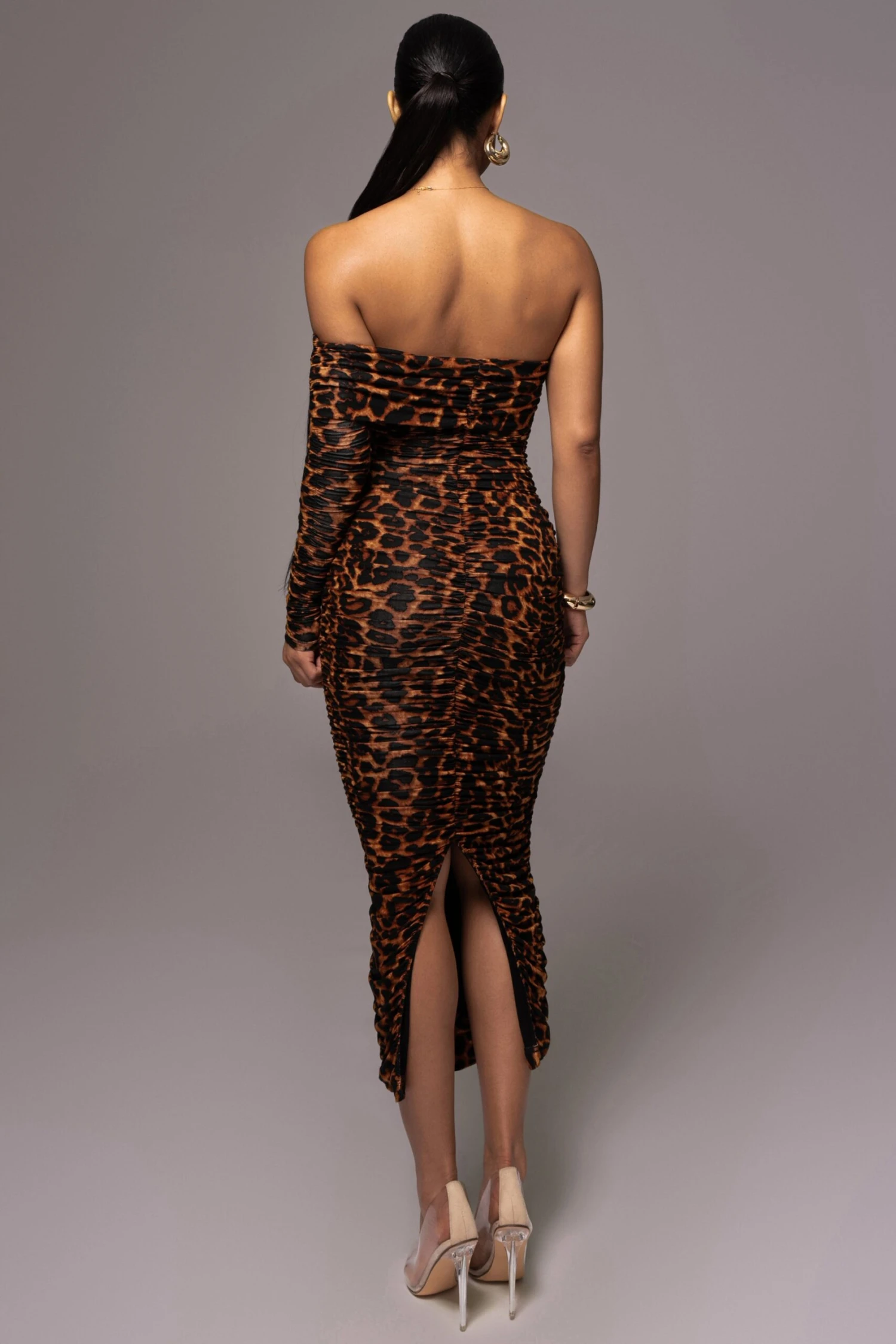 Leopard Into The Wild Shoulder Dress - Image 5