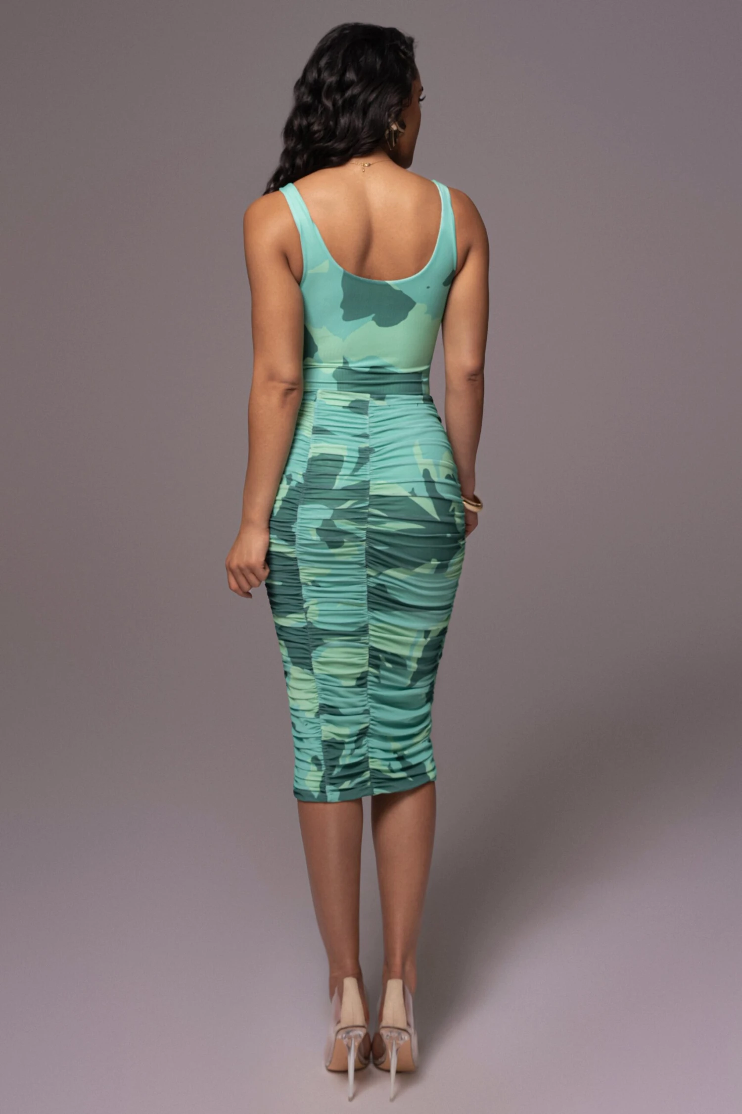 Green Private Getaway Mesh Bodysuit - Image 7