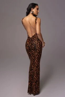 Leopard Front And Center Maxi Dress