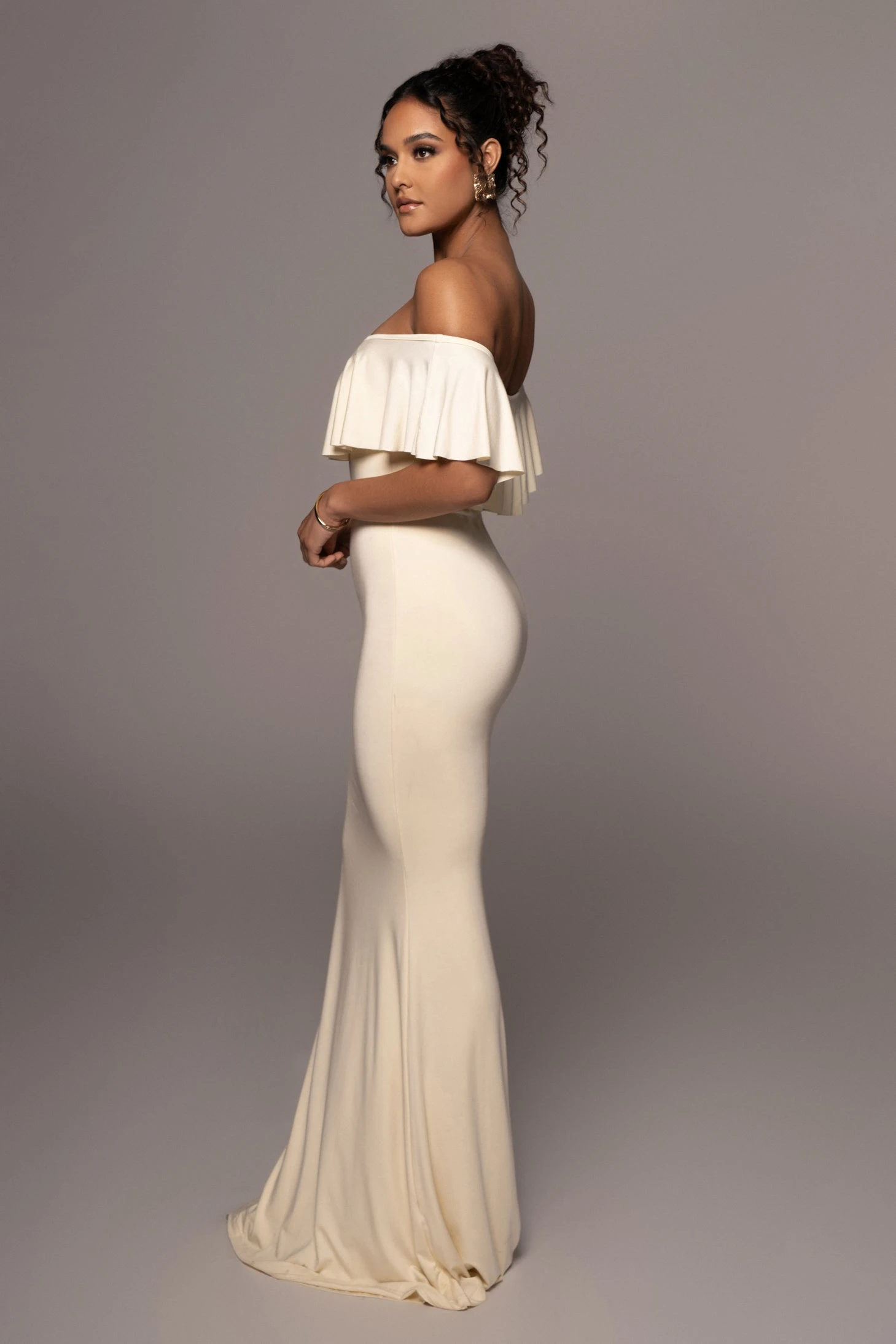 Buttercream Estelle Ruffled Maxi Dress - Image 7