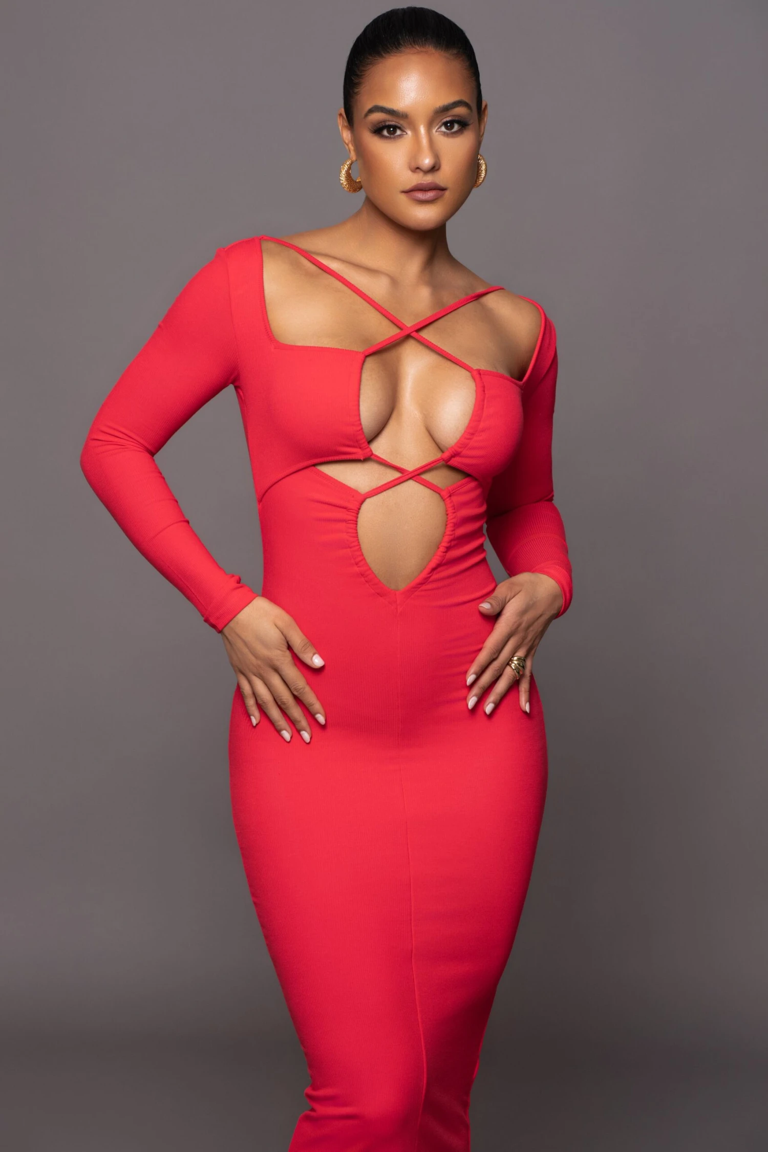 Persimmon Mesmerize Midi Dress - Image 4