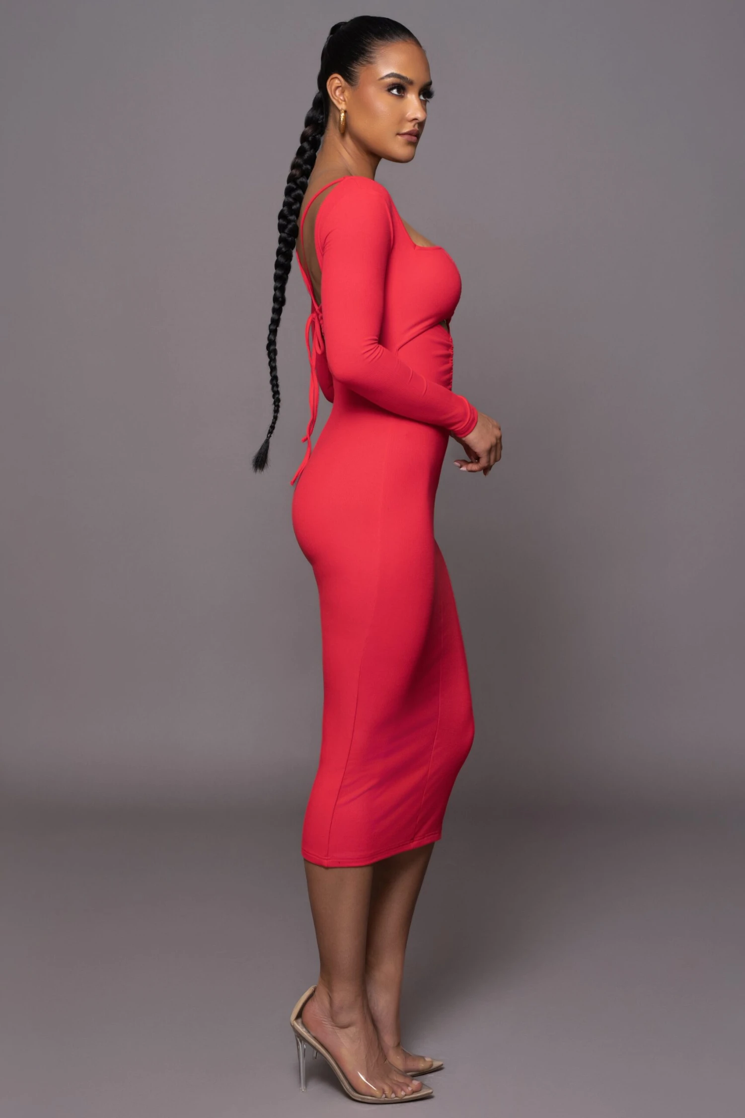 Persimmon Mesmerize Midi Dress - Image 8