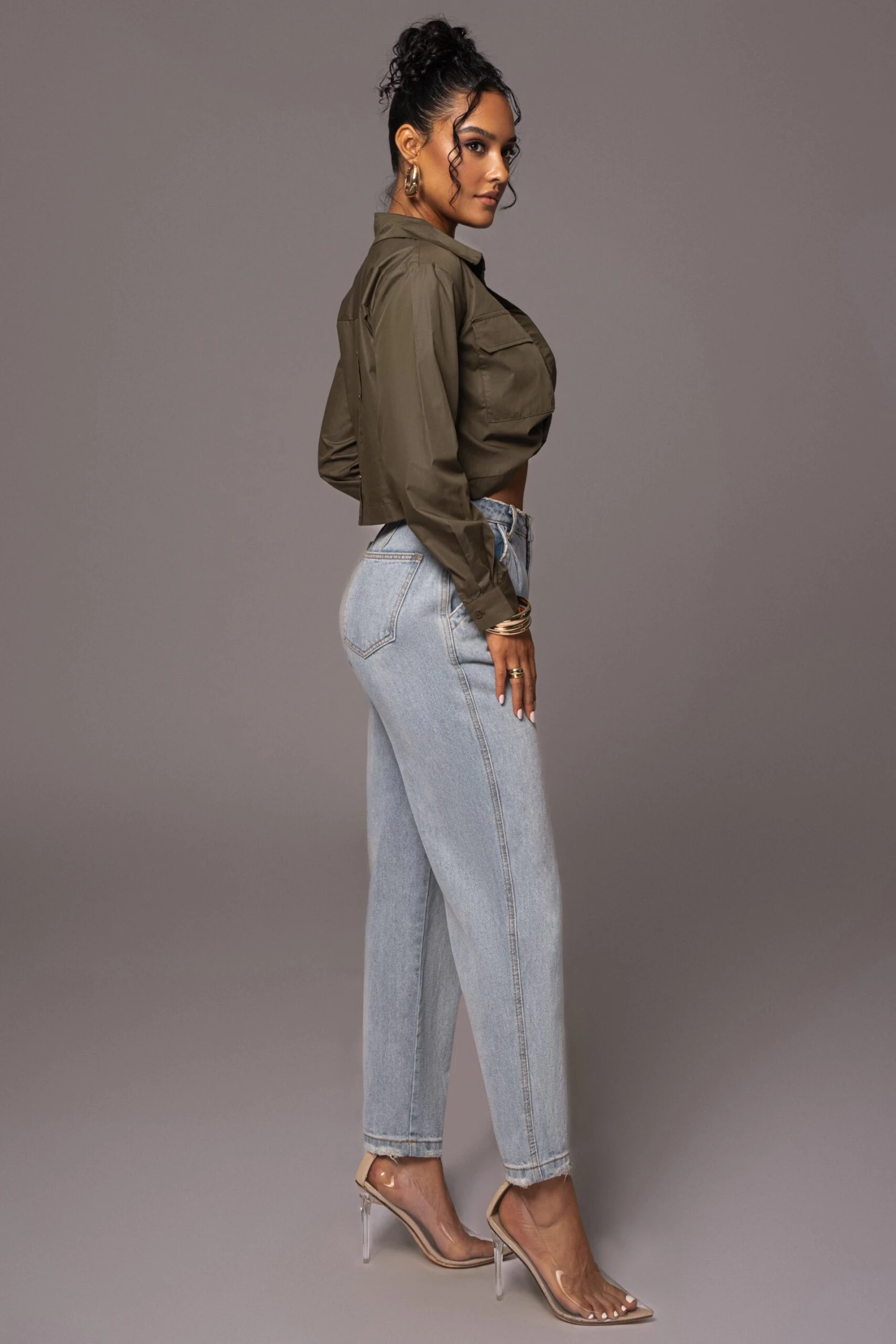 Olive Castella Twist Front Top - Image 8