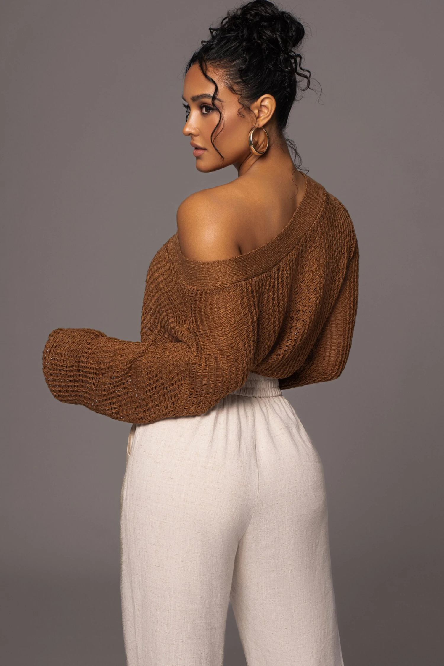 Pecan No Turning Back Off-Shoulder Top - Image 8