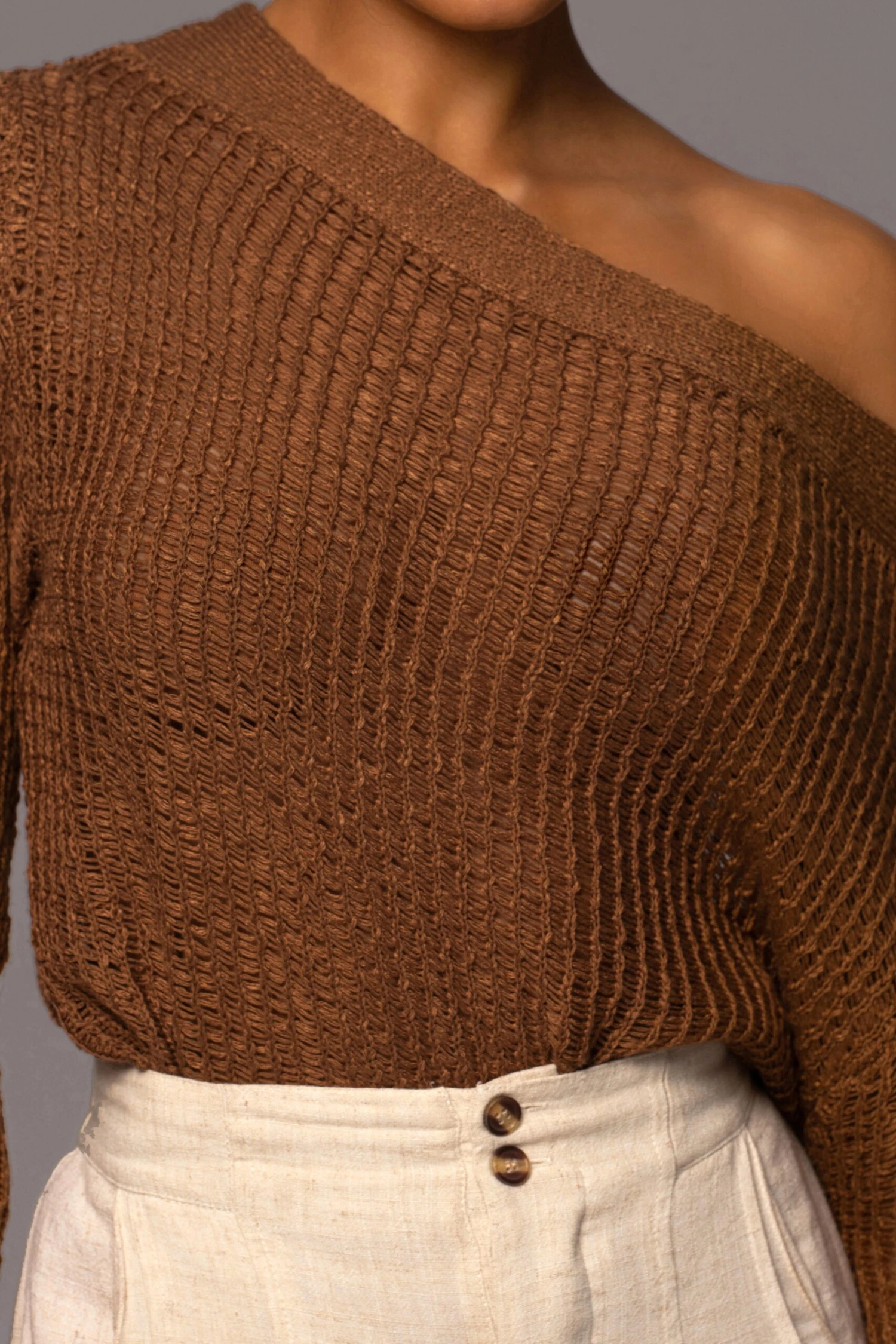 Pecan No Turning Back Off-Shoulder Top - Image 9