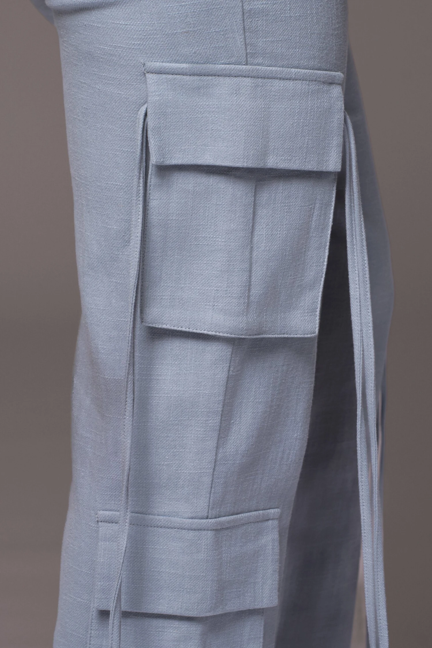 Blue Better Half Linen Utility Pants - Image 10
