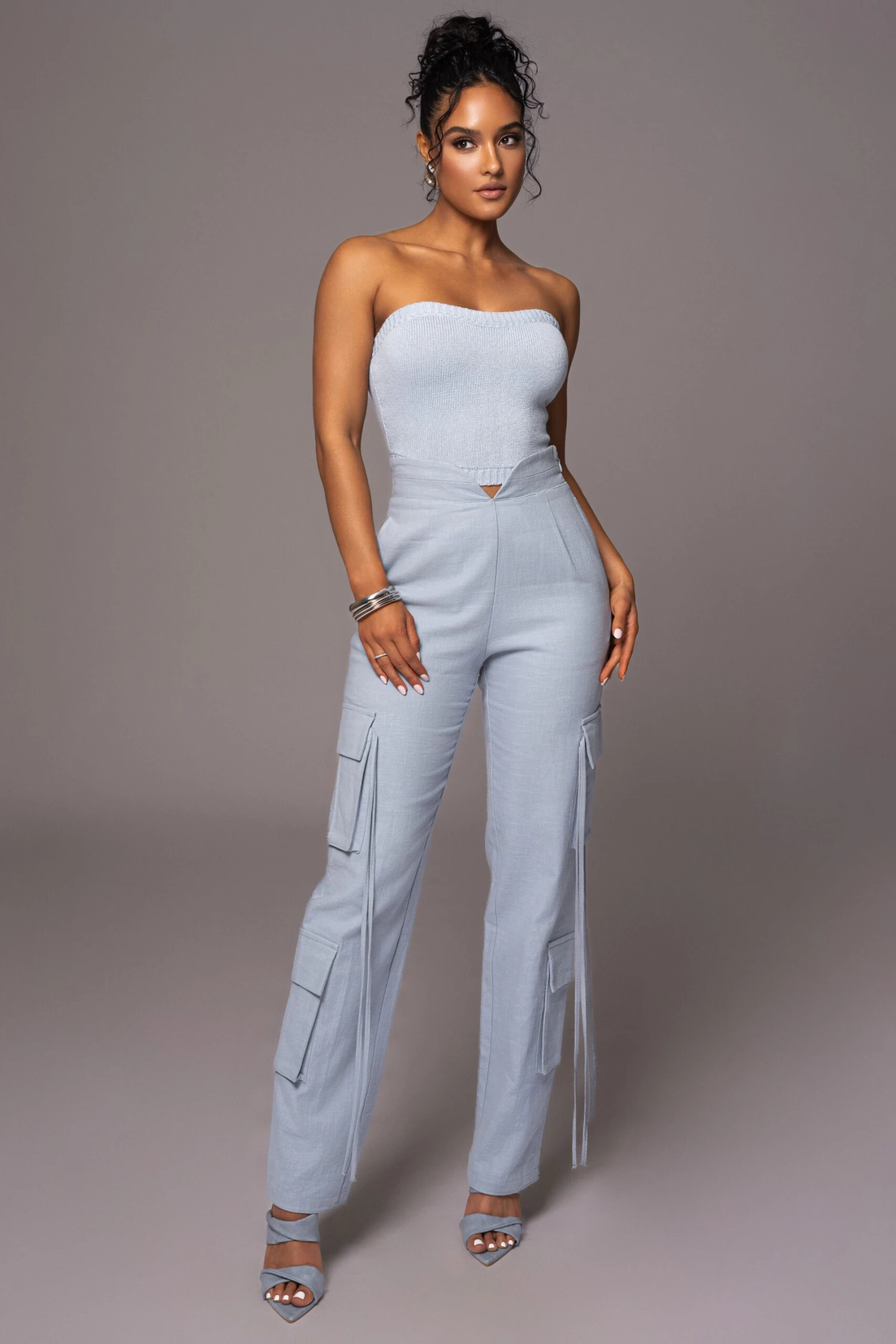 Blue Better Half Linen Utility Pants