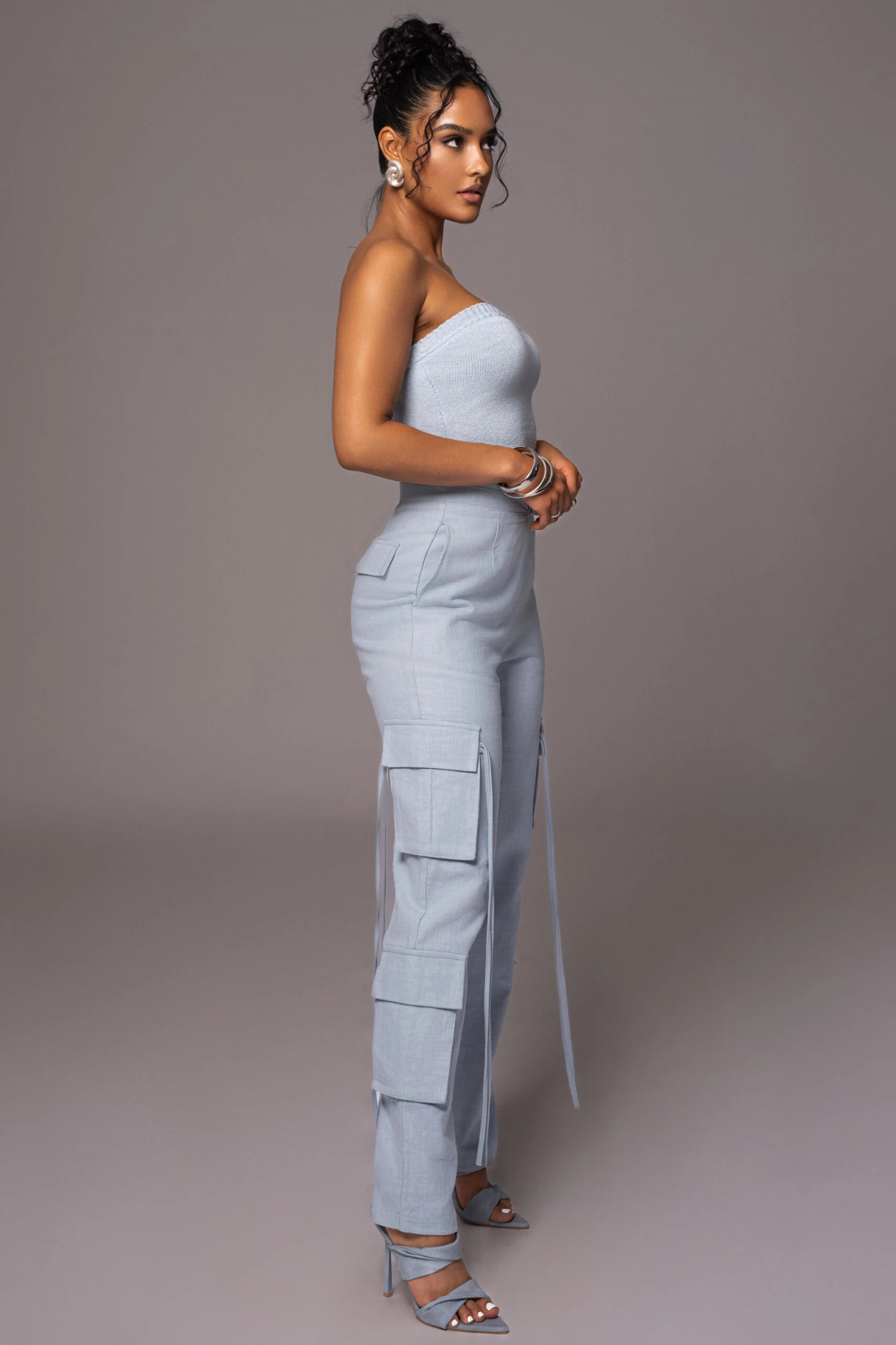 Blue Better Half Linen Utility Pants - Image 5