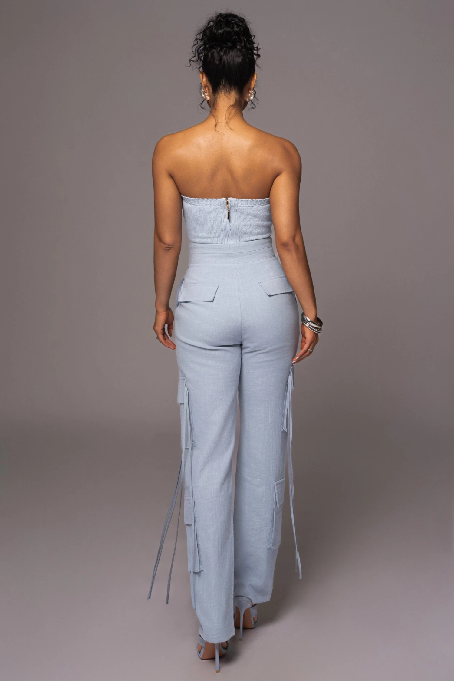 Blue Better Half Linen Utility Pants - Image 7