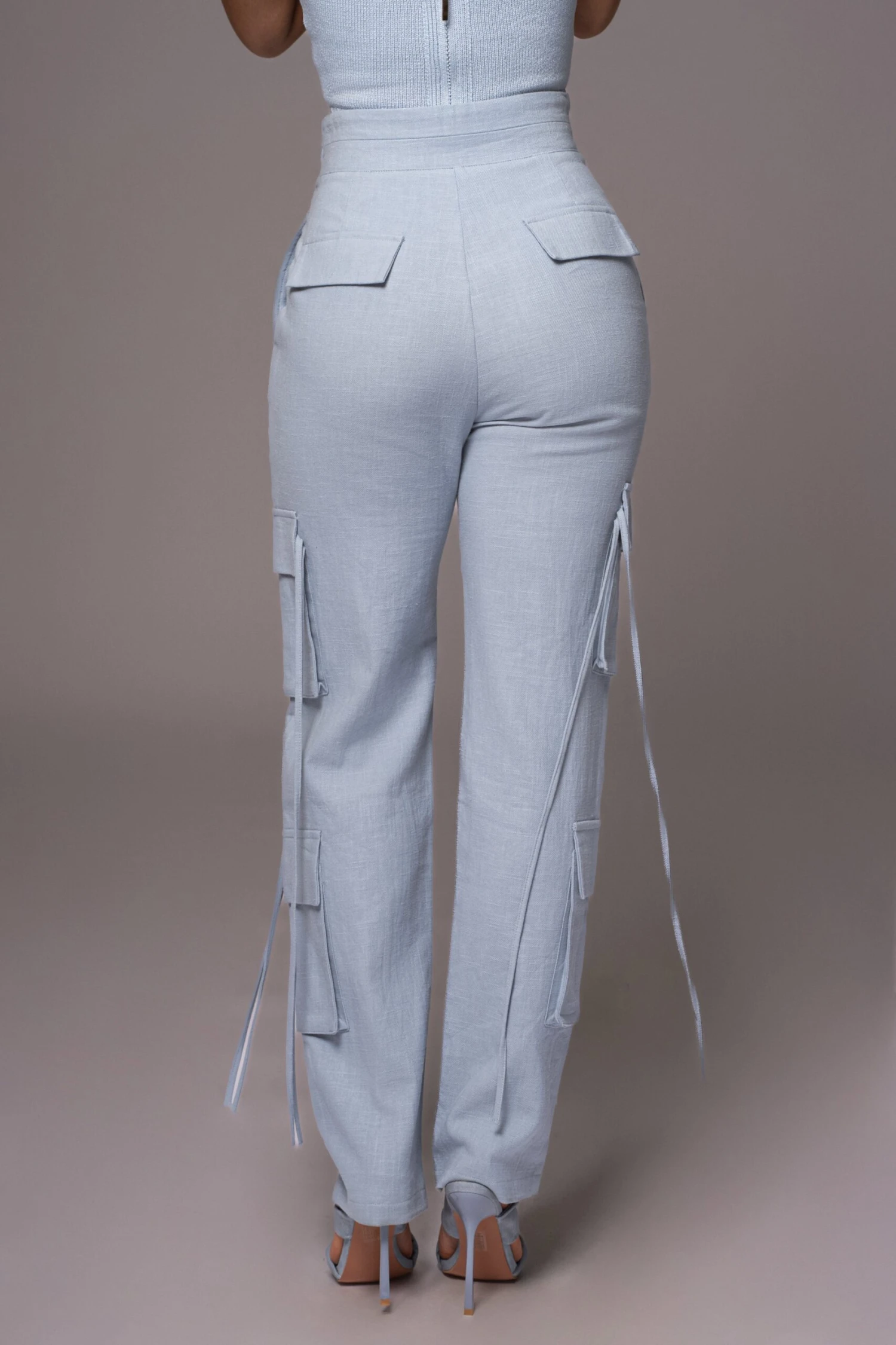 Blue Better Half Linen Utility Pants - Image 9