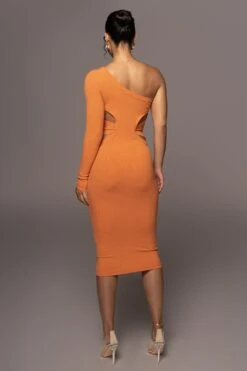 OrangeVixen One Shoulder Dress