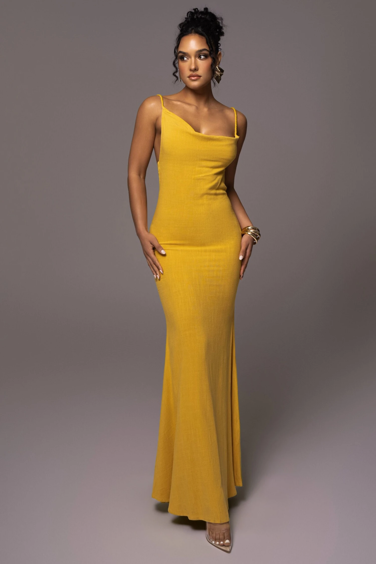 Yellow Adventure Awaits Linen Maxi Dress