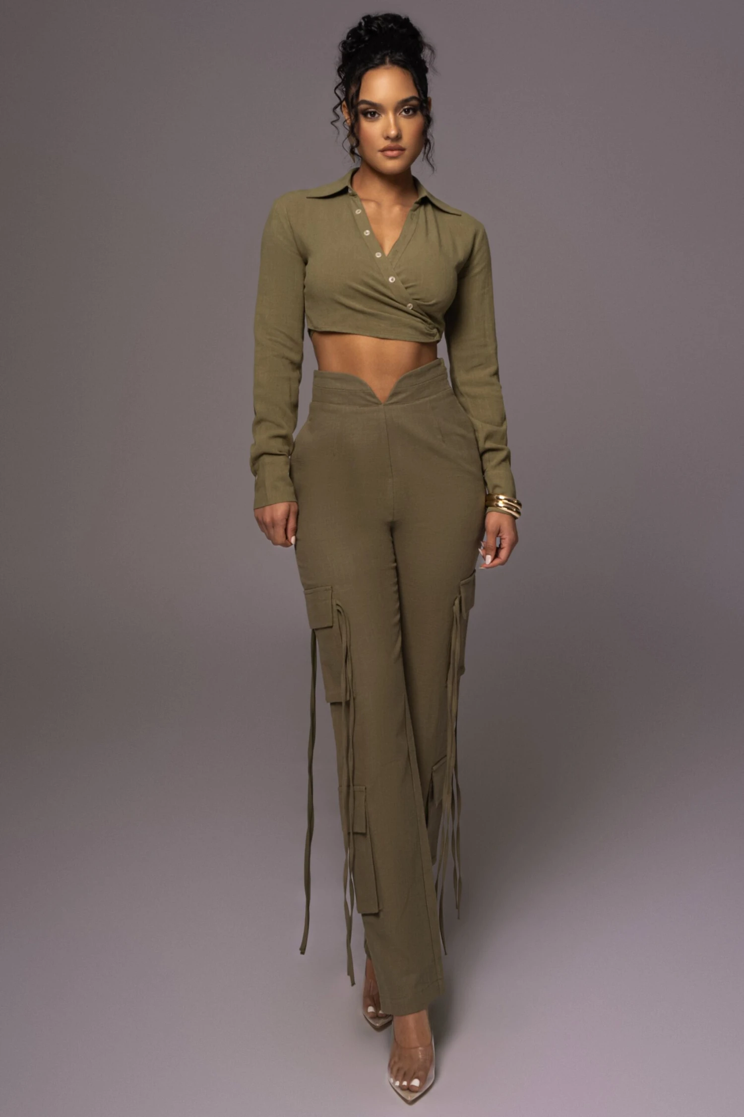 Olive Better Half Linen Utility Pants - Image 3