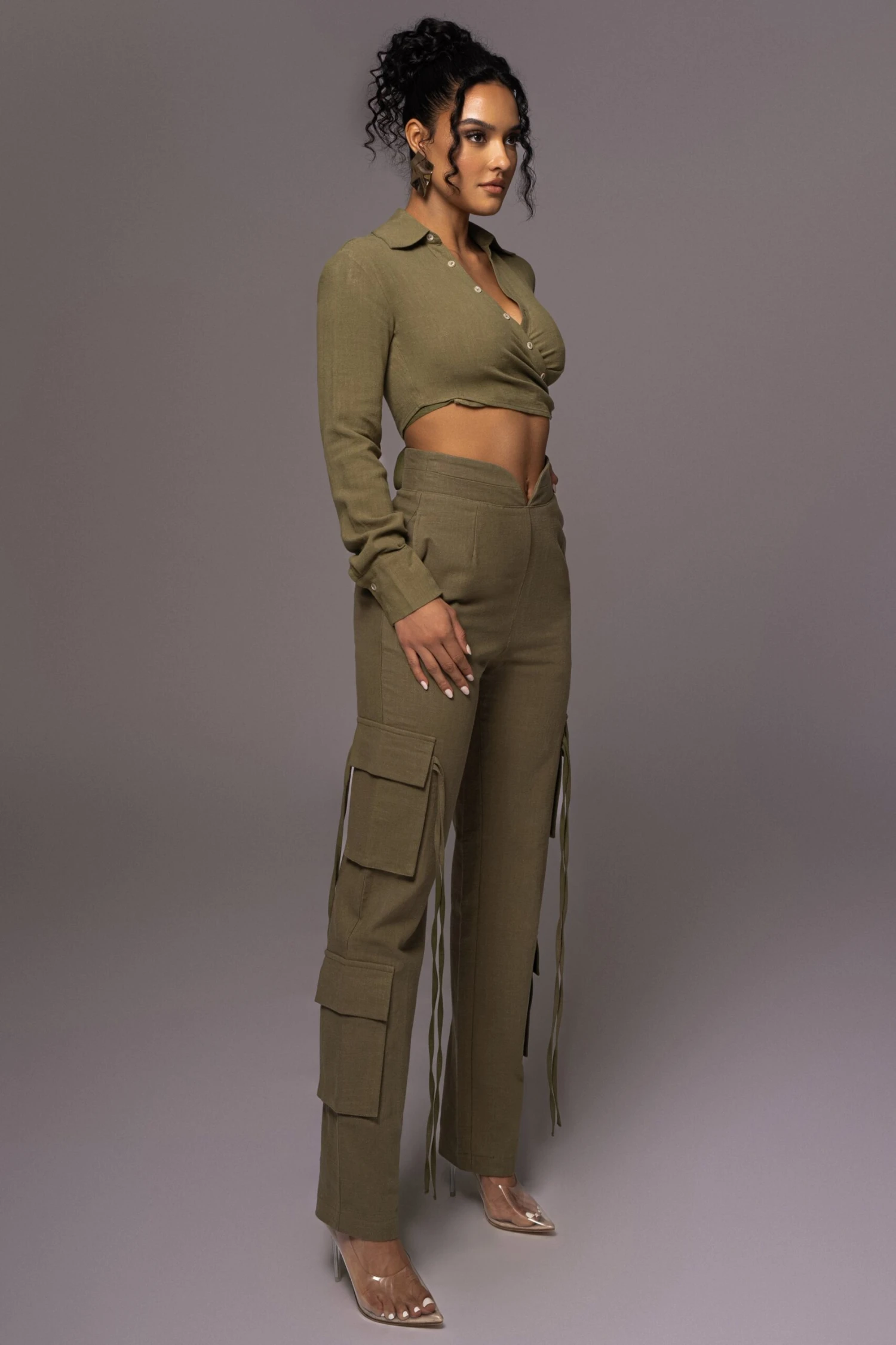 Olive Better Half Linen Utility Pants - Image 6