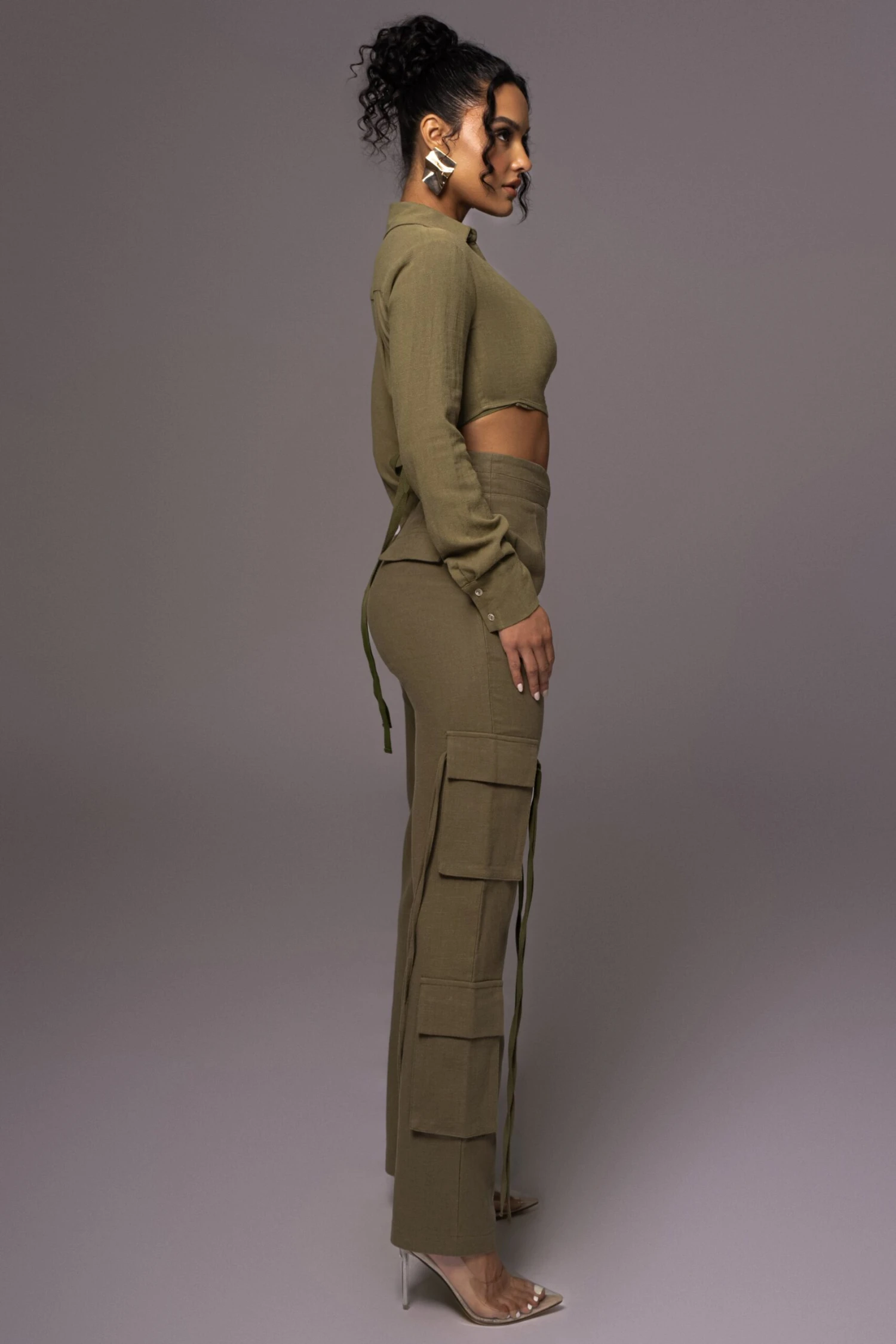 Olive Better Half Linen Utility Pants - Image 8
