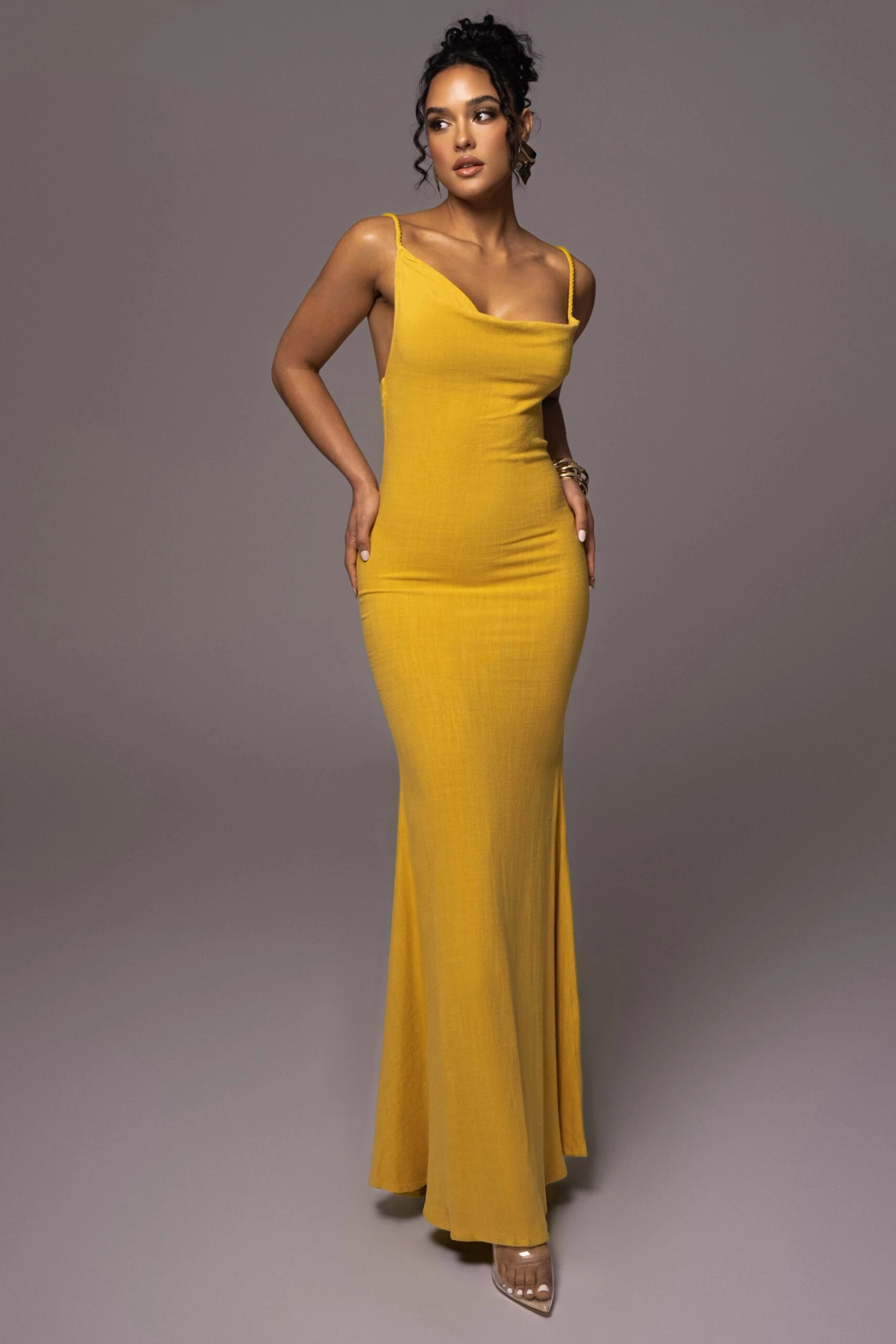 Yellow Adventure Awaits Linen Maxi Dress - Image 4