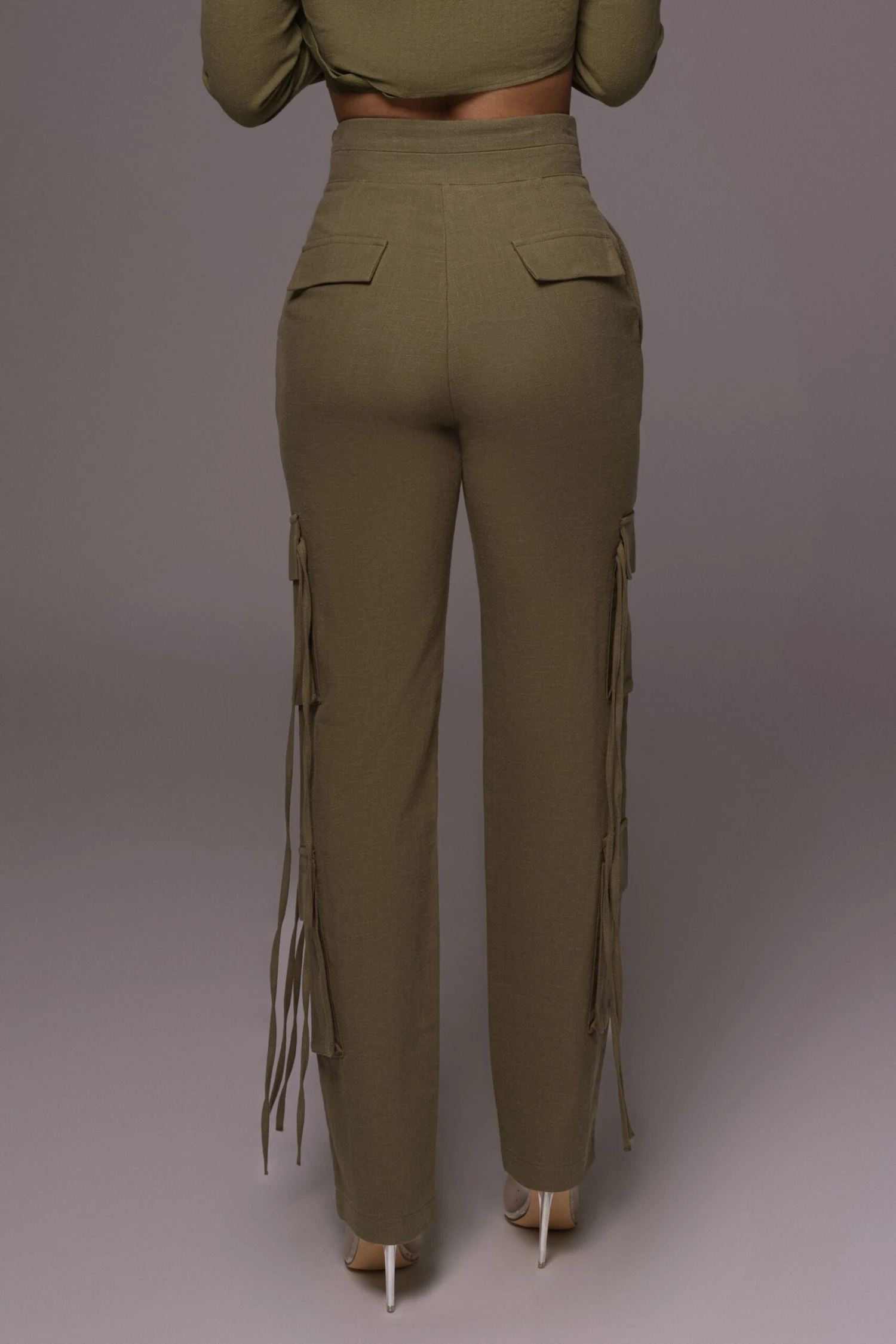 Olive Better Half Linen Utility Pants - Image 12