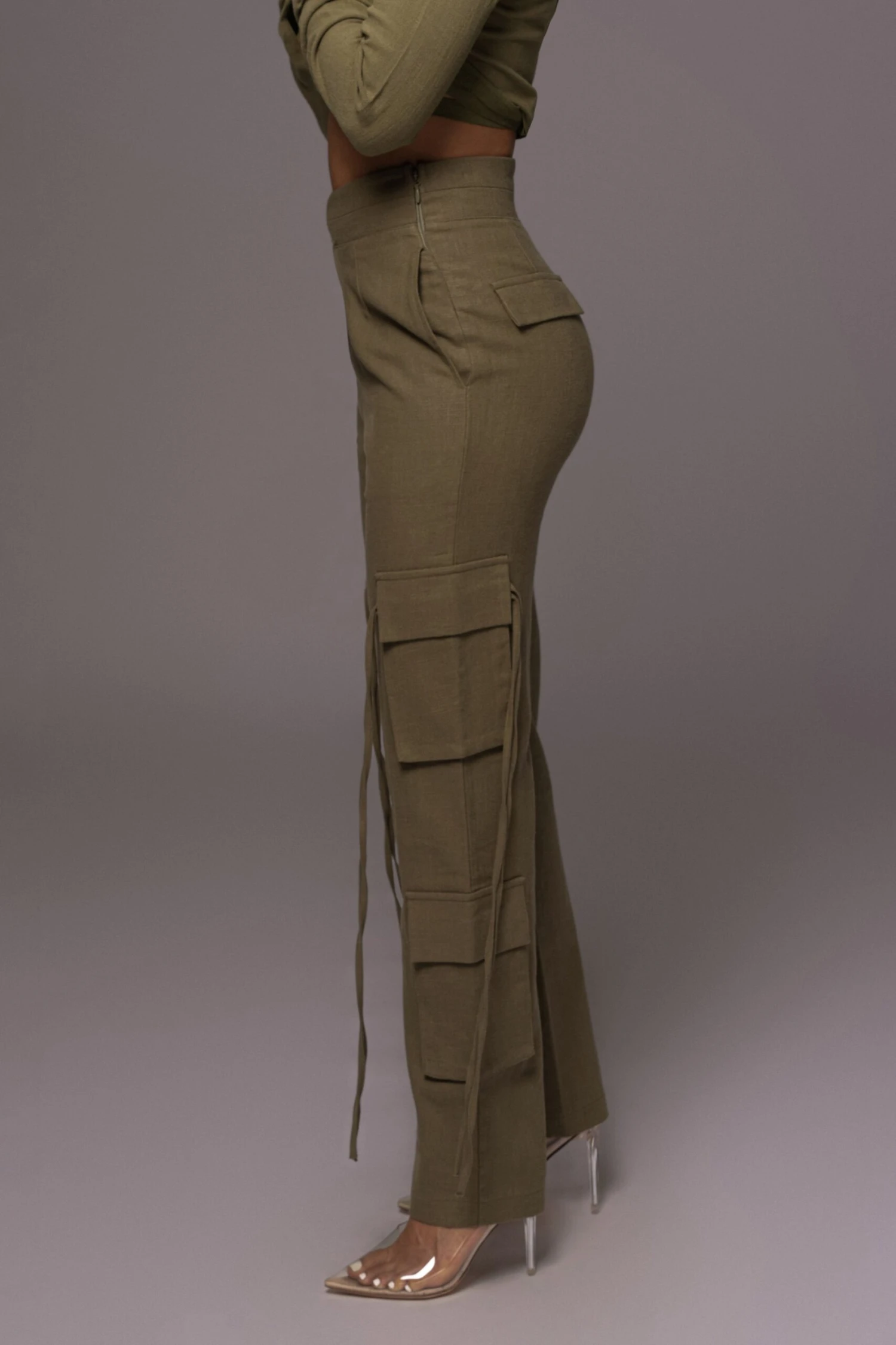 Olive Better Half Linen Utility Pants - Image 9