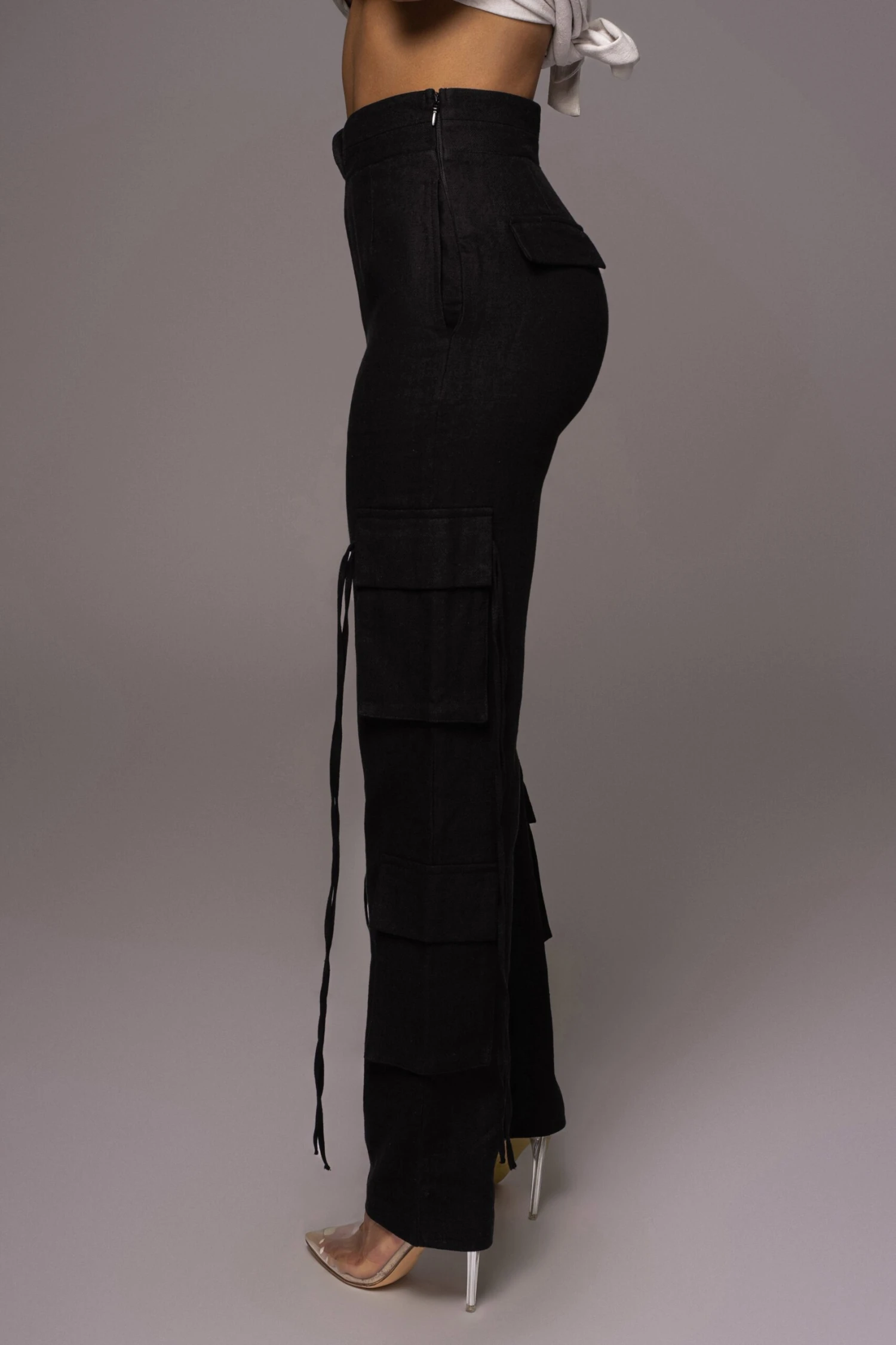 Black Better Half Linen Utility Pants - Image 8