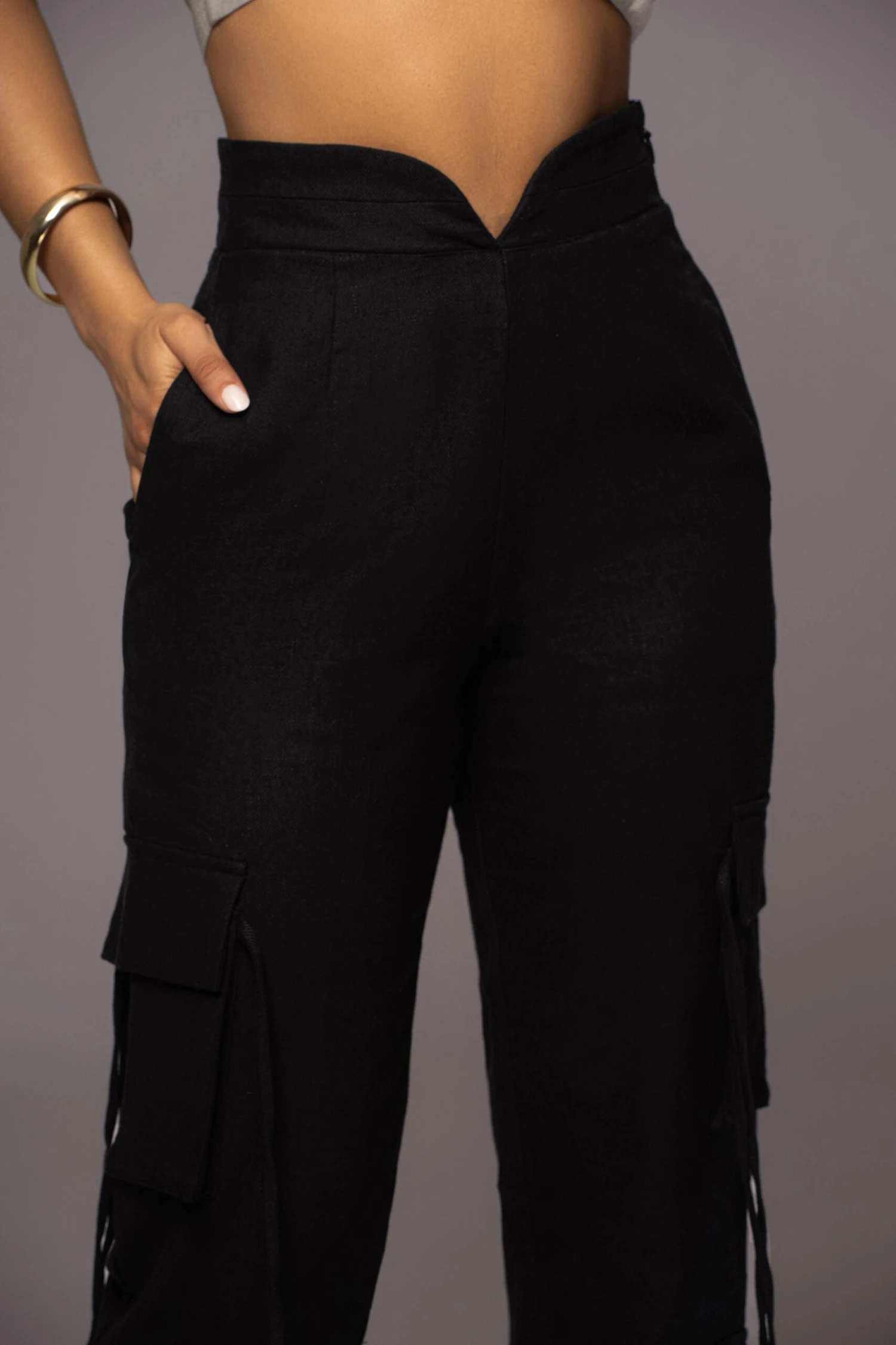 Black Better Half Linen Utility Pants - Image 6