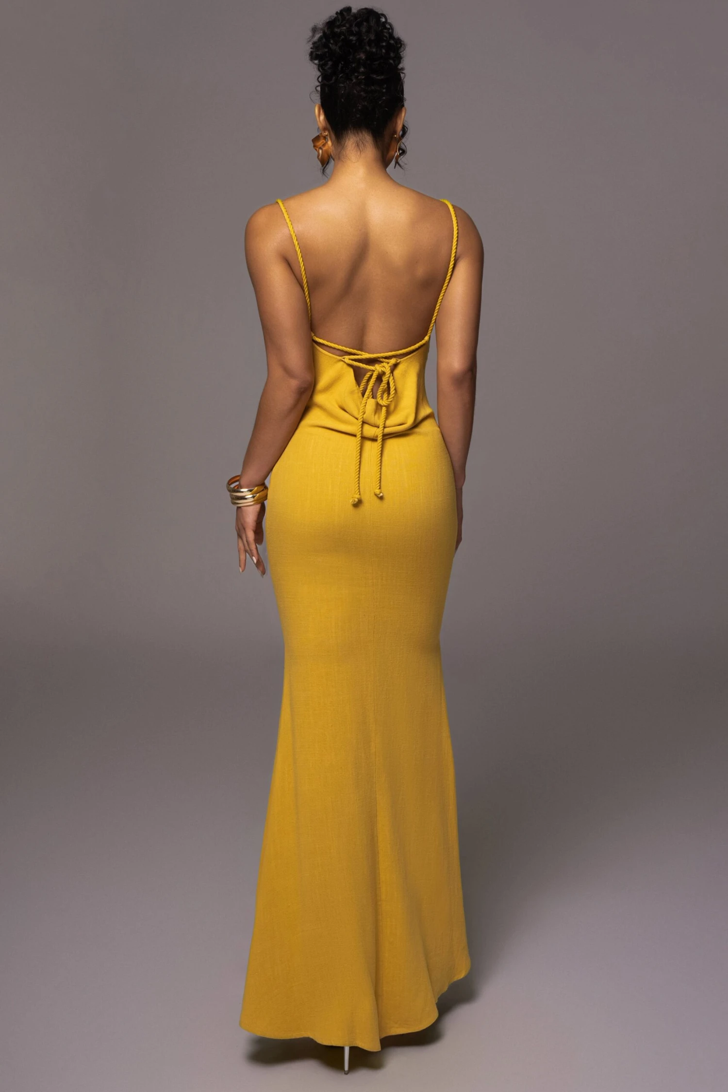 Yellow Adventure Awaits Linen Maxi Dress - Image 9
