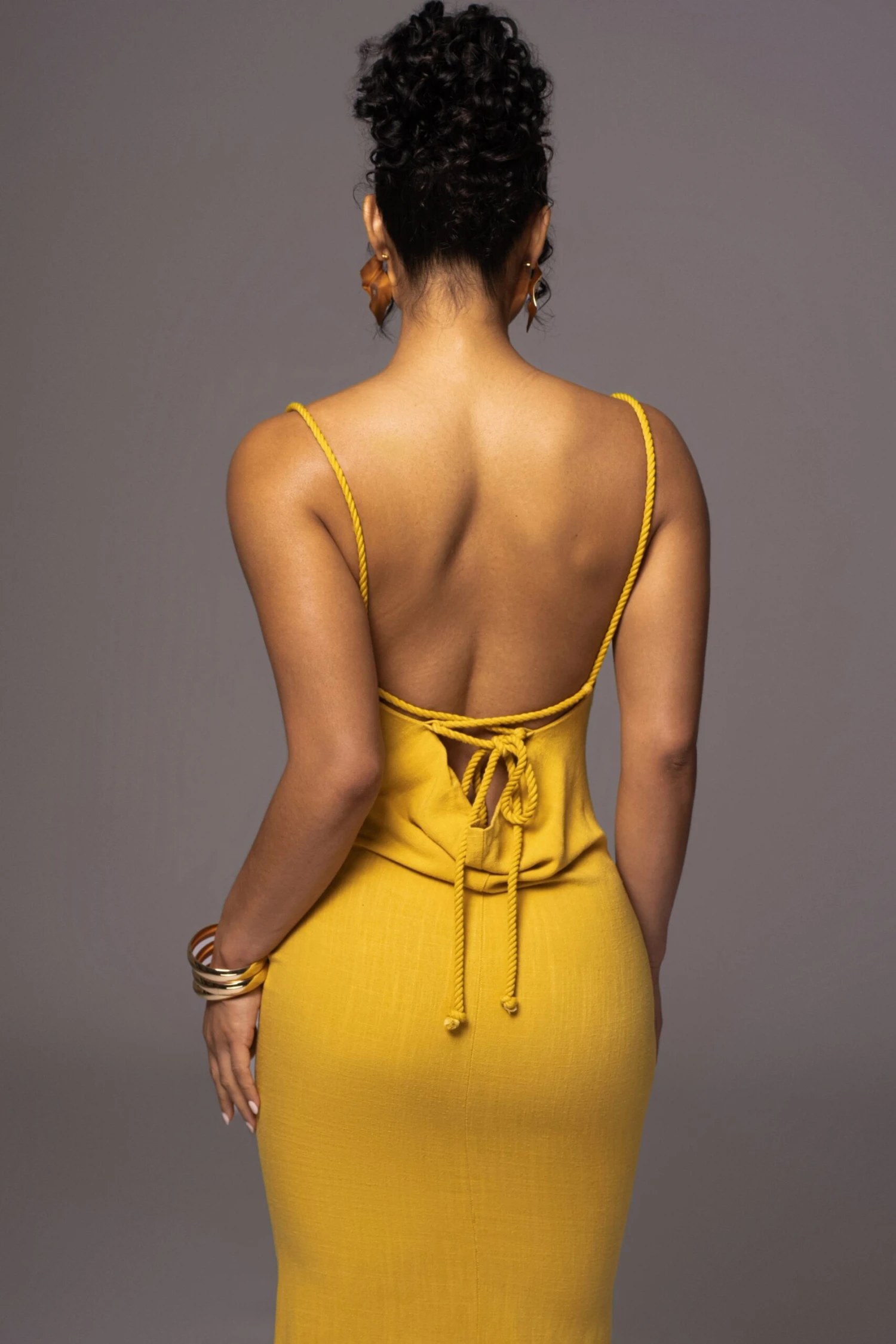 Yellow Adventure Awaits Linen Maxi Dress - Image 8