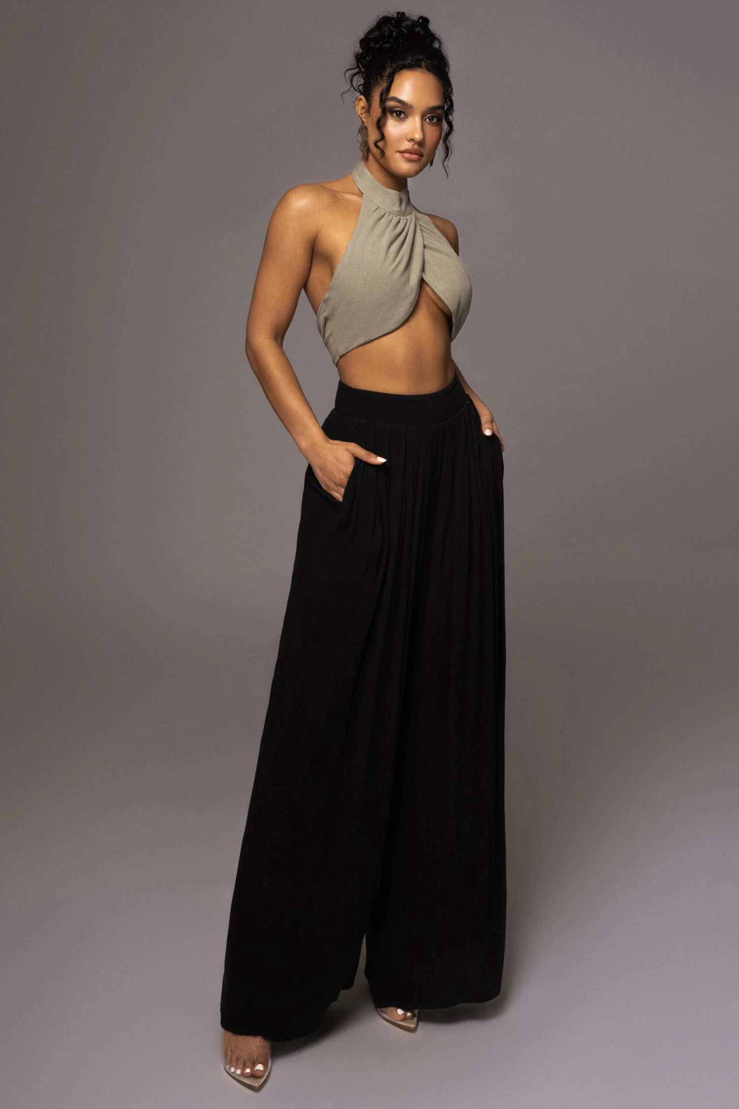 Black After Sunset Pleated Pants - Image 5