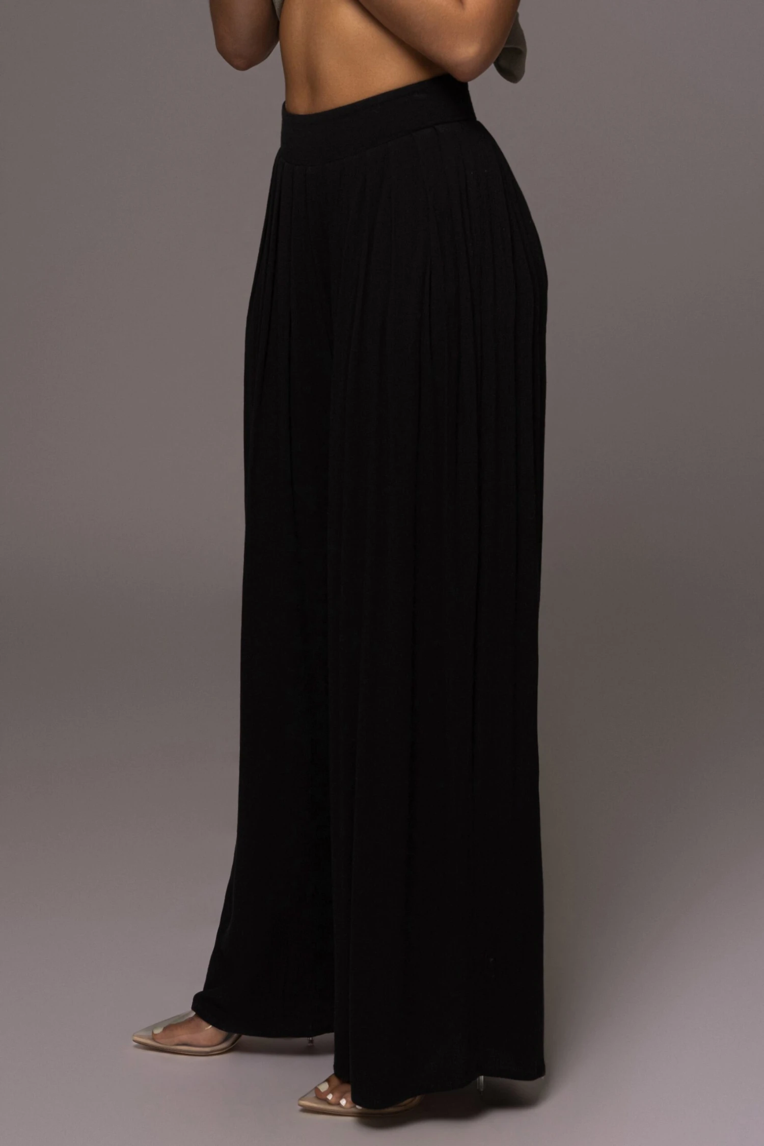 Black After Sunset Pleated Pants - Image 11
