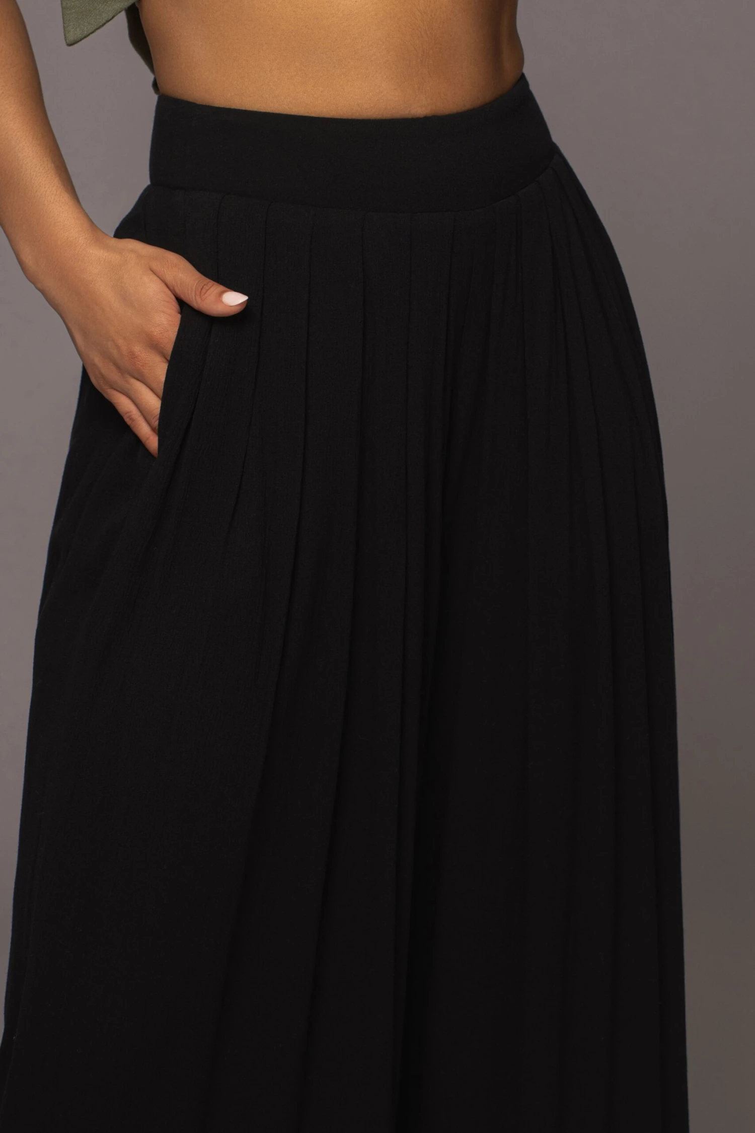 Black After Sunset Pleated Pants - Image 7