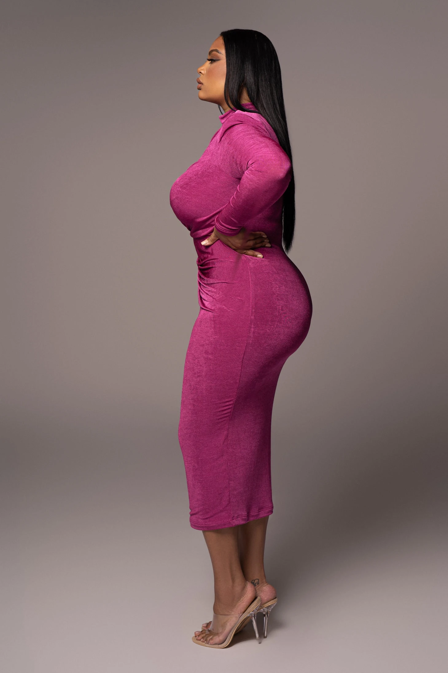 Berry Kara Mock Neck Dress - Image 4