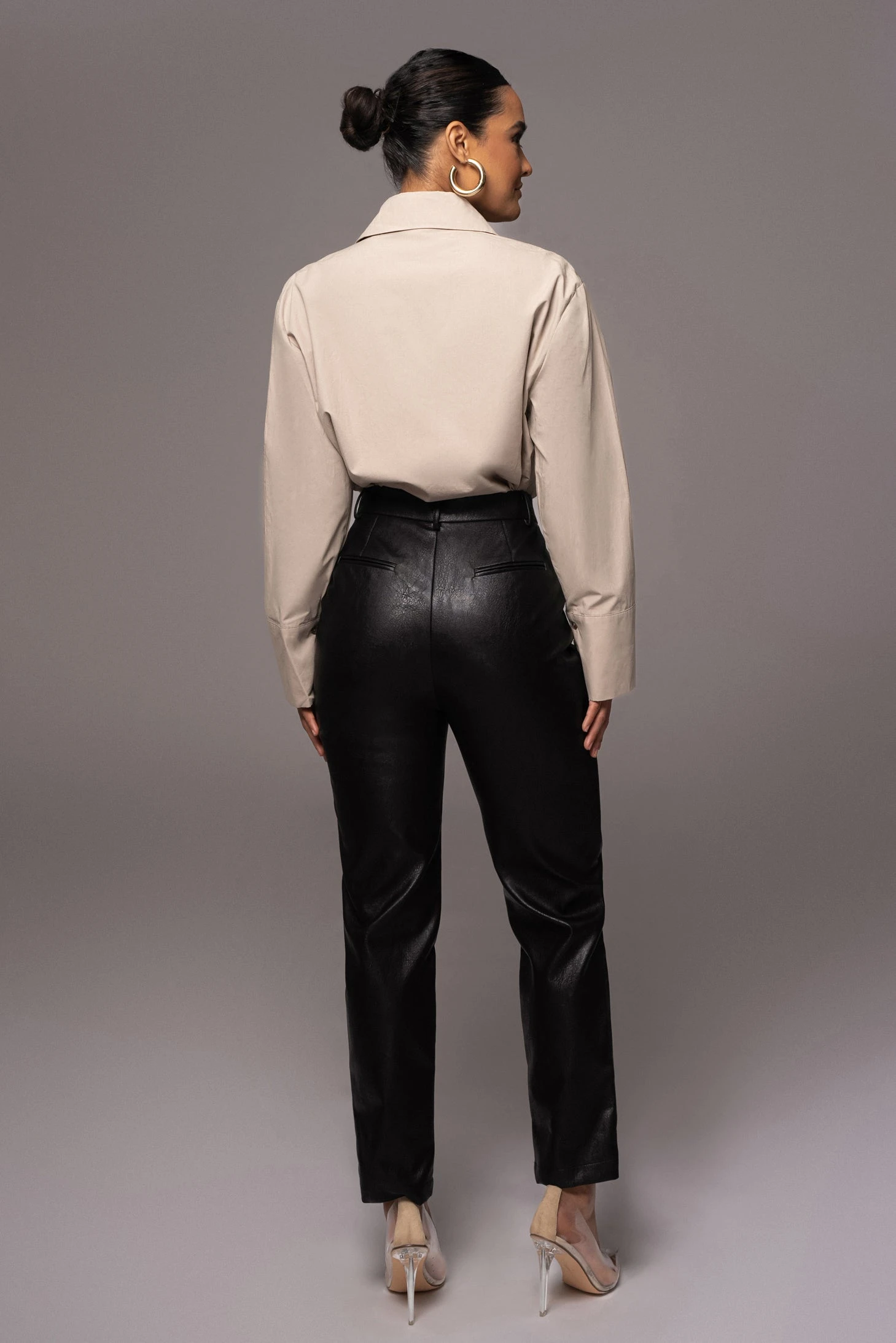 Khaki Classic Button Up Shirt - Image 6