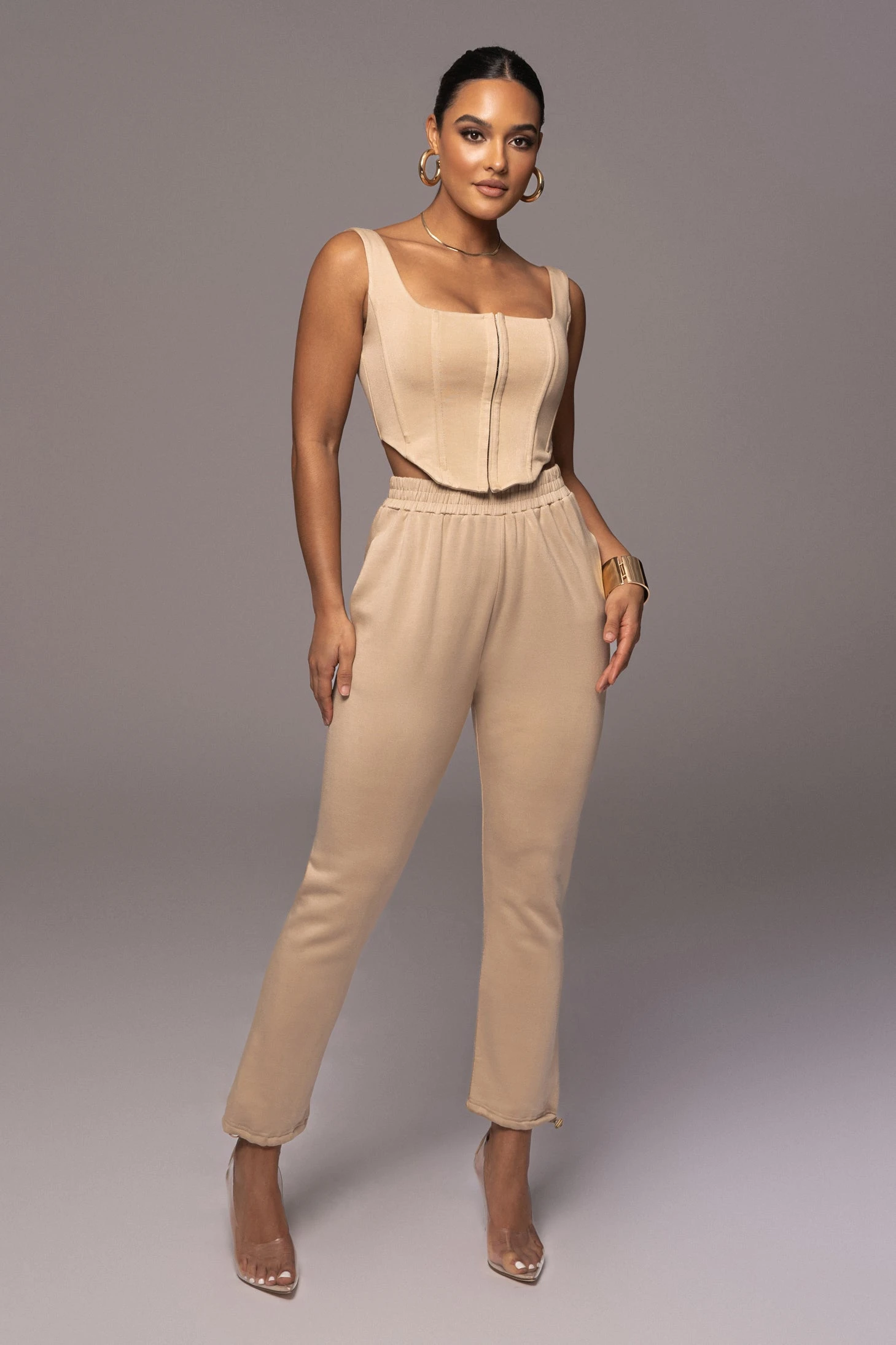 Beige No Limits Joggers - Image 2