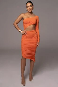 Orange Light Up The Night Dress