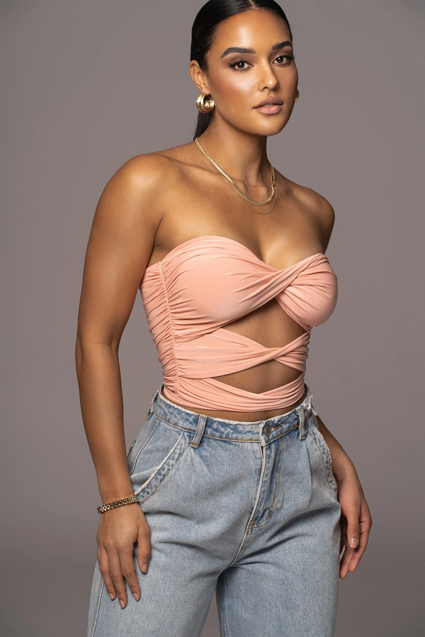 Peach New Heights Top