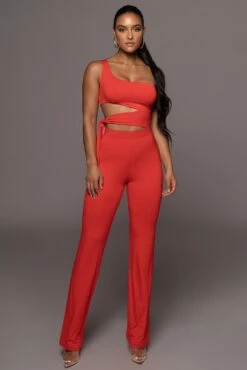 Jluxbasix Red Not So Yoga Pants