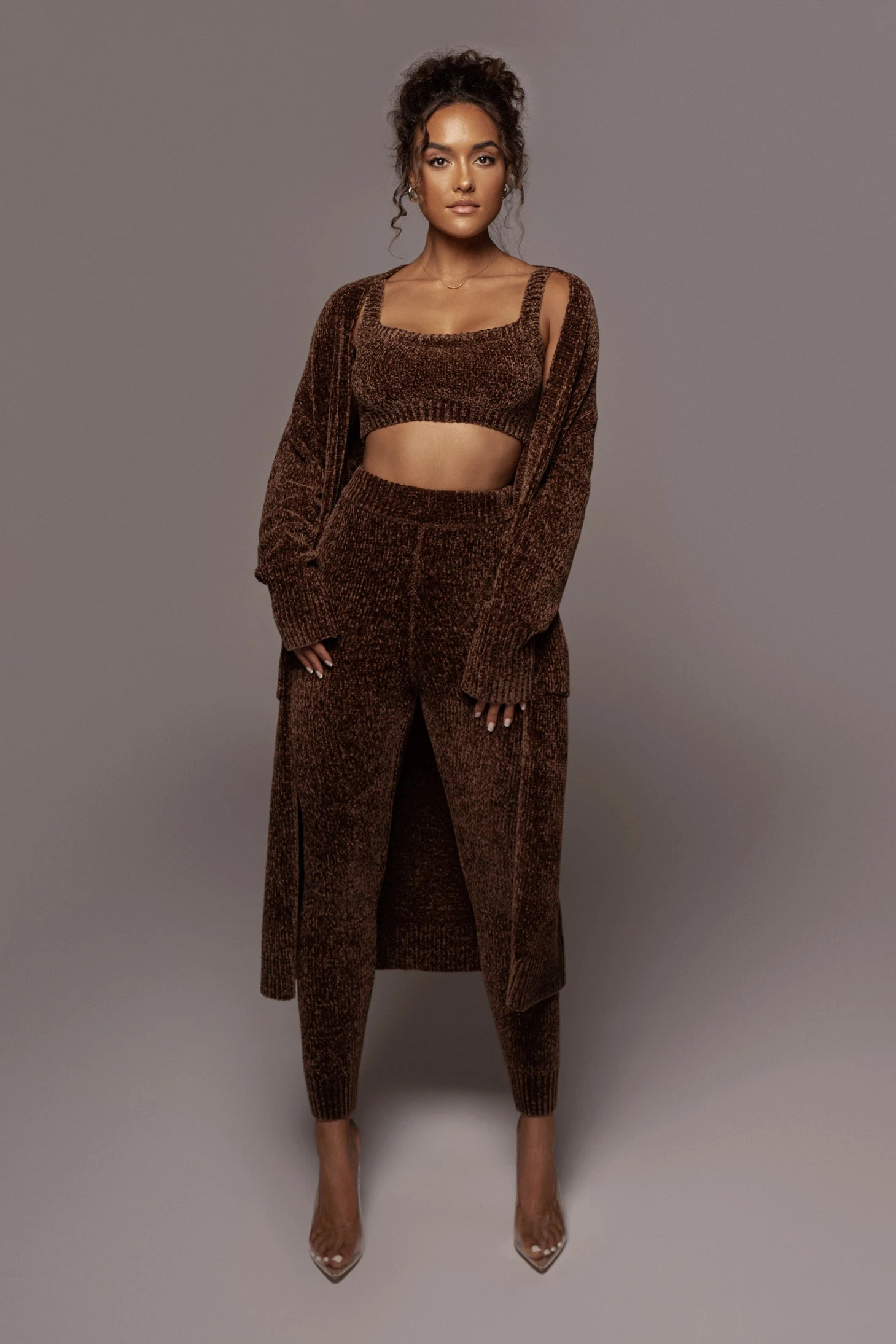 Chocolate Gemma Crop Chenille Top - Image 6